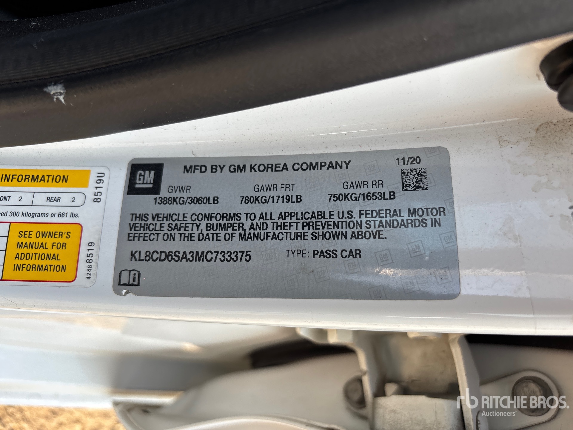 General Appearance with Numero seriale/numero d’identificazione del veicolo (VIN)