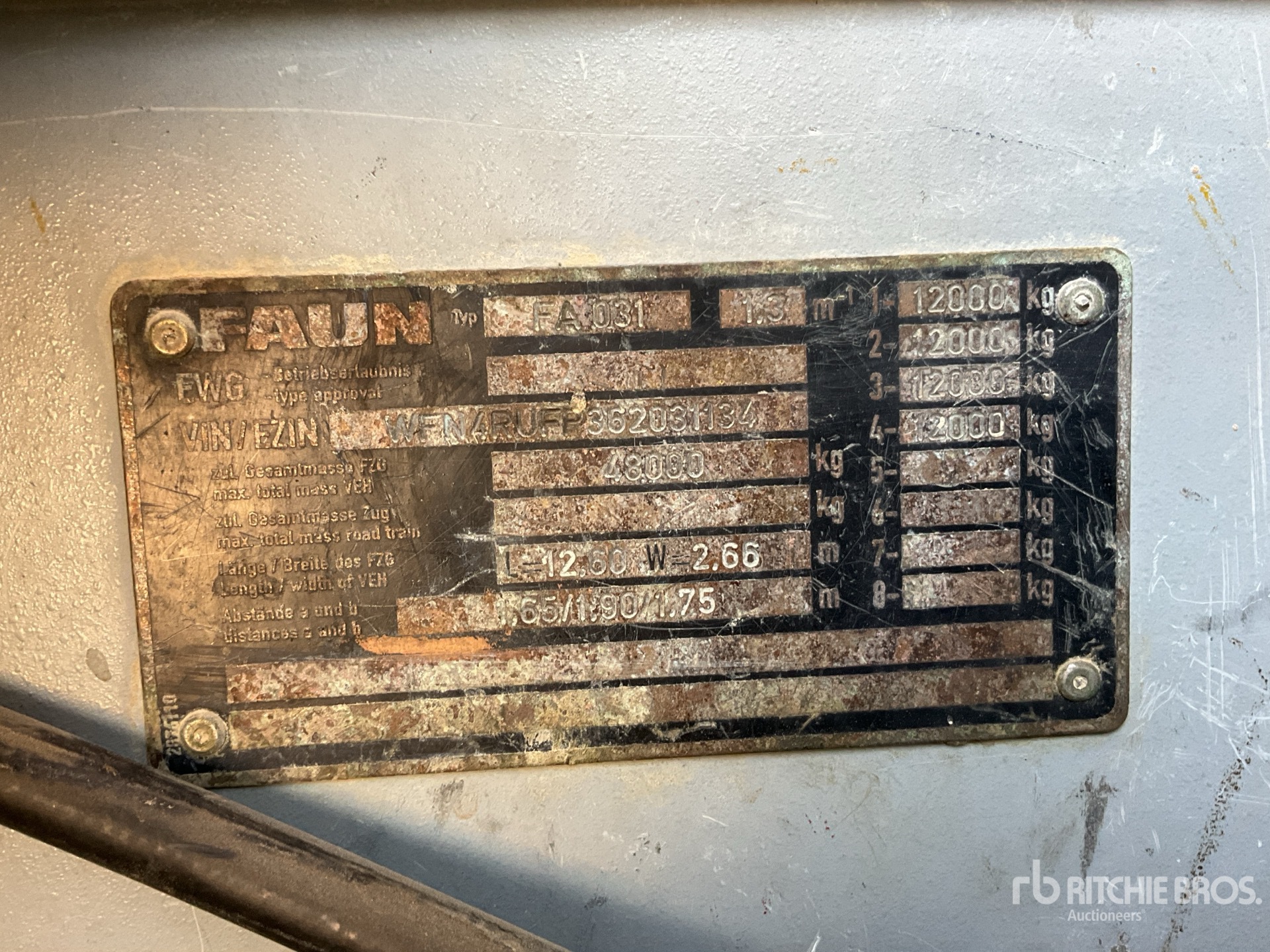 General Appearance with N.º de serie/VIN