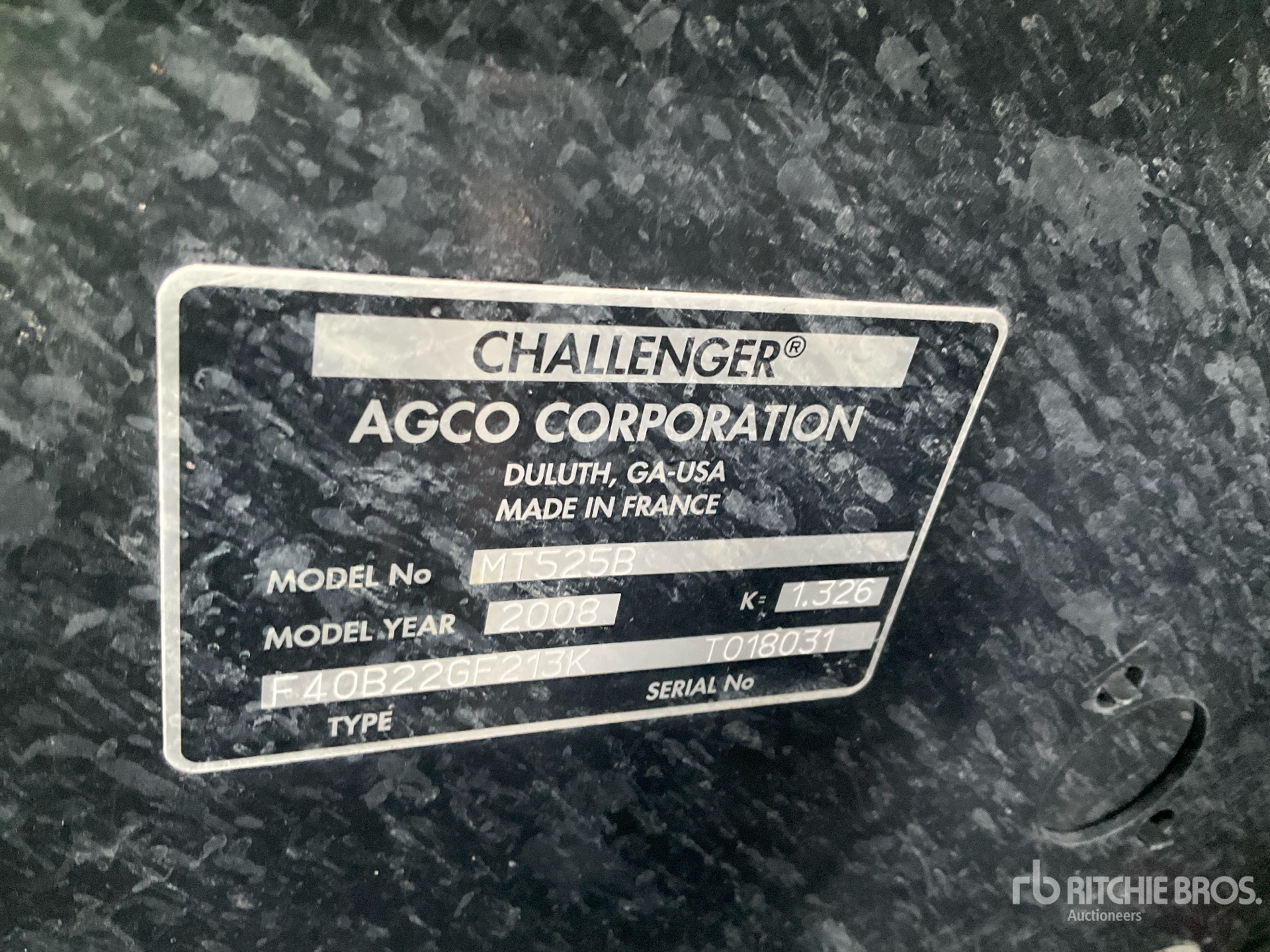 General Appearance with N.º de serie/VIN