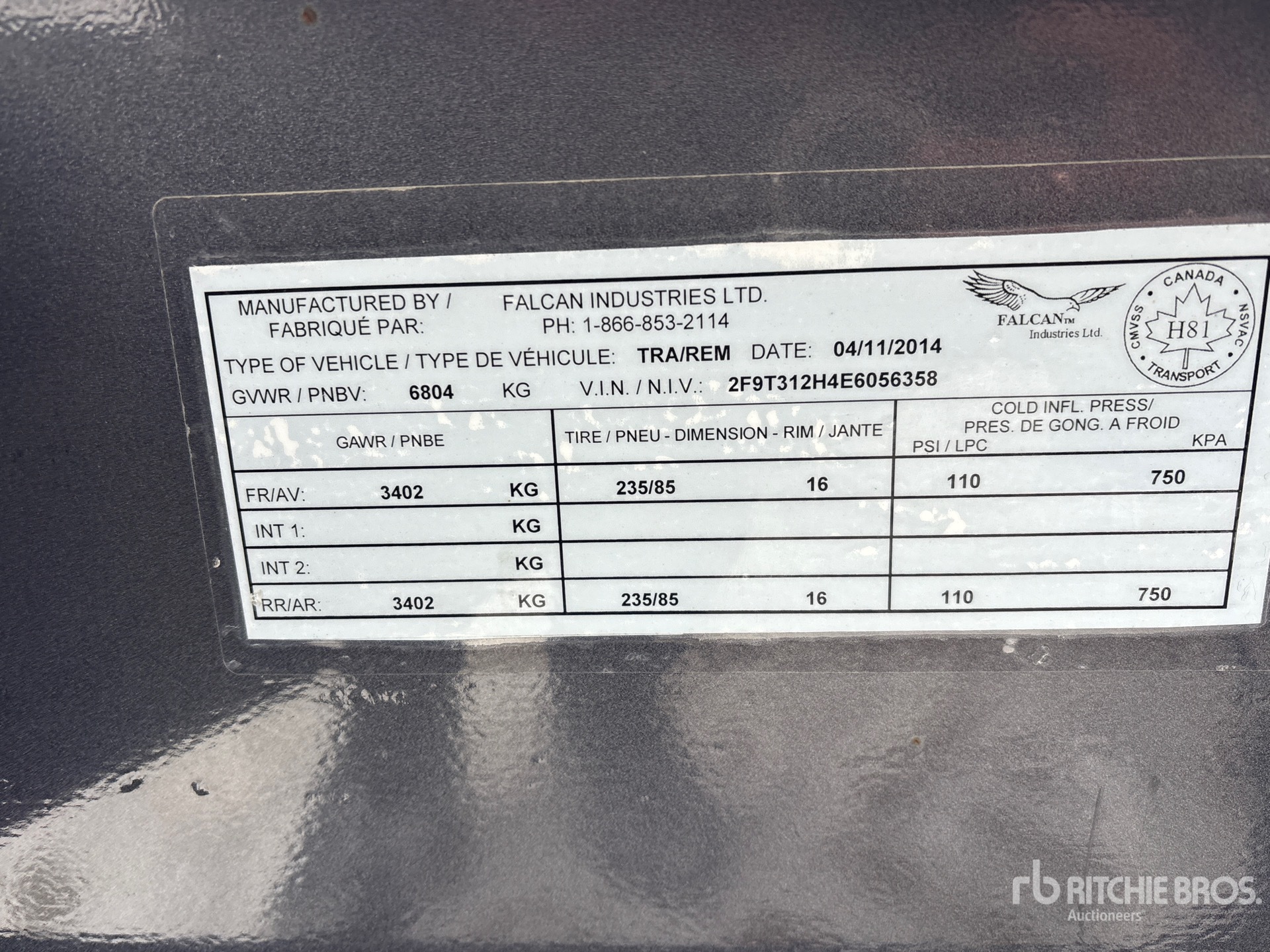 General Appearance with N.º de serie/VIN