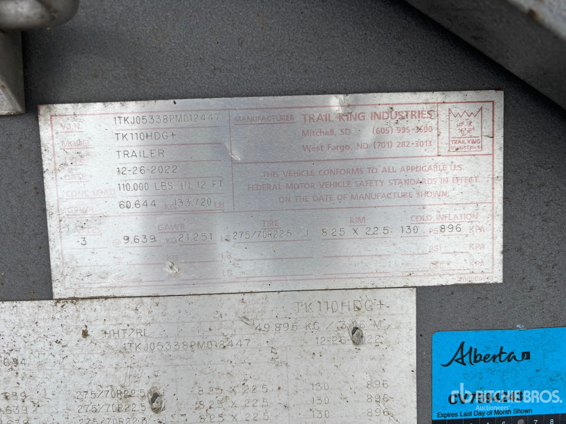 General Appearance with N.º de serie/VIN