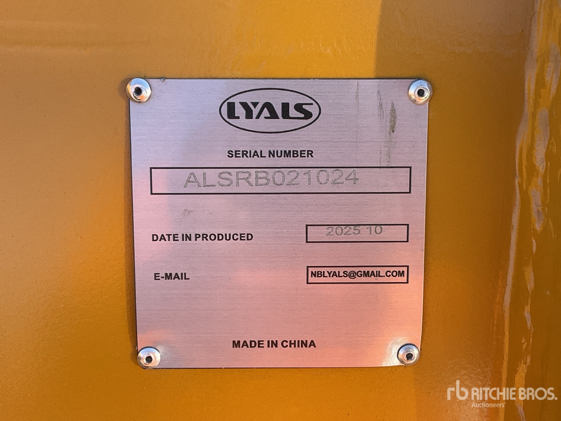 General Appearance with N.º de serie/VIN