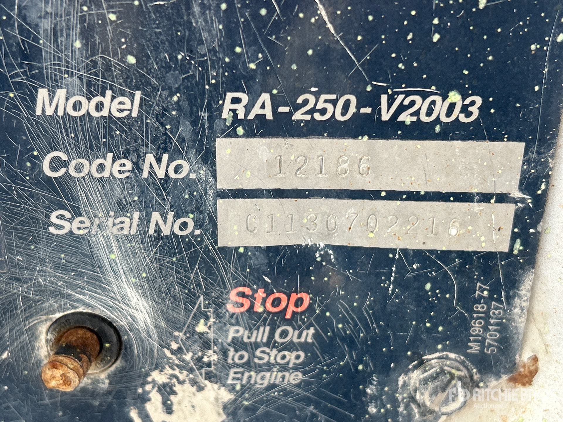 General Appearance with N.º de serie/VIN