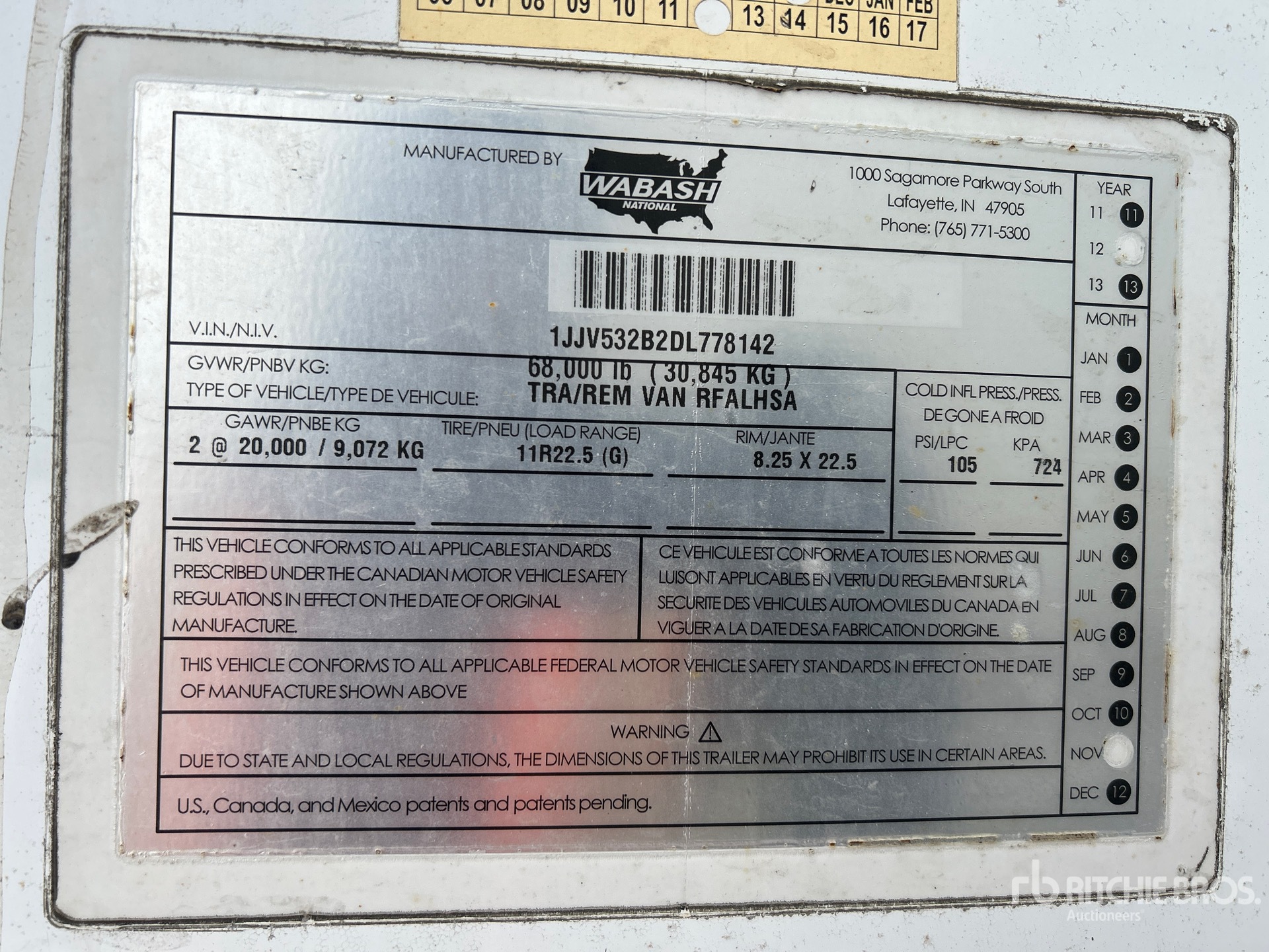General Appearance with Numero seriale/numero d’identificazione del veicolo (VIN)