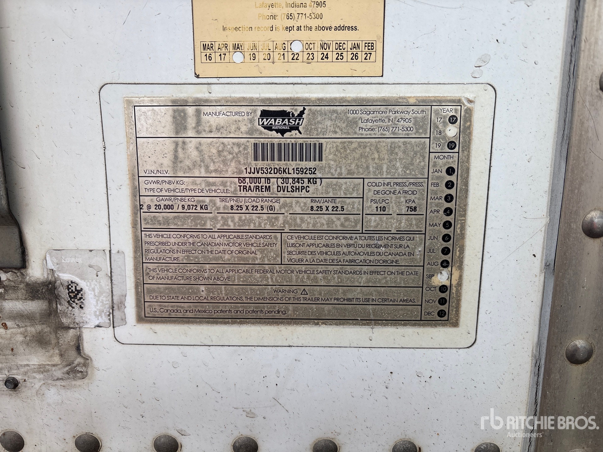 General Appearance with N.º de serie/VIN