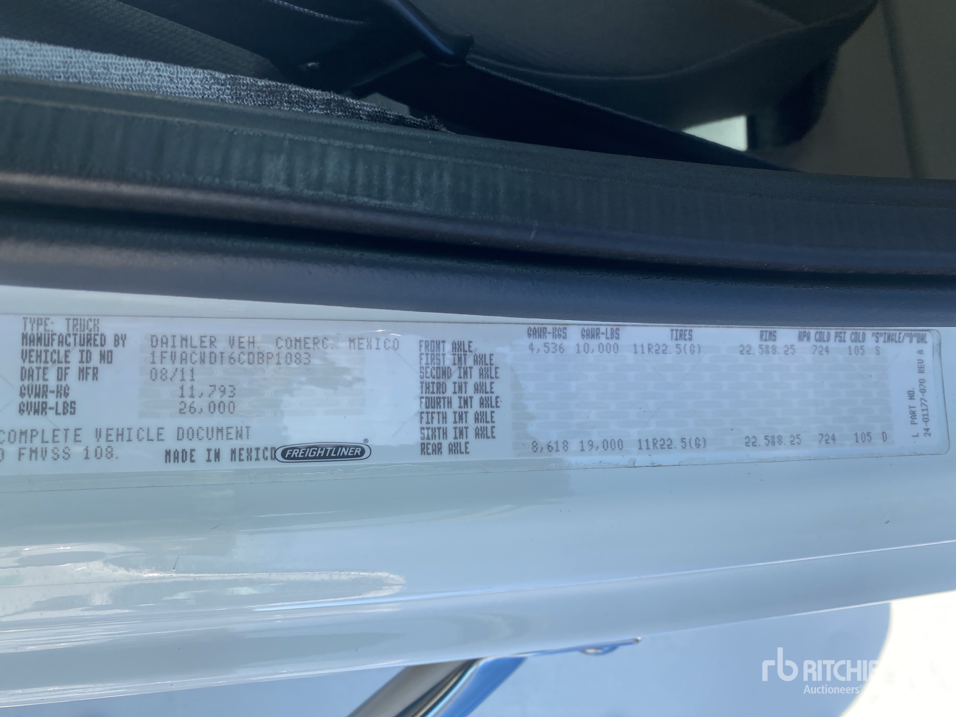 General Appearance with Numéro de série/Numéro d'identification du véhicule automobile