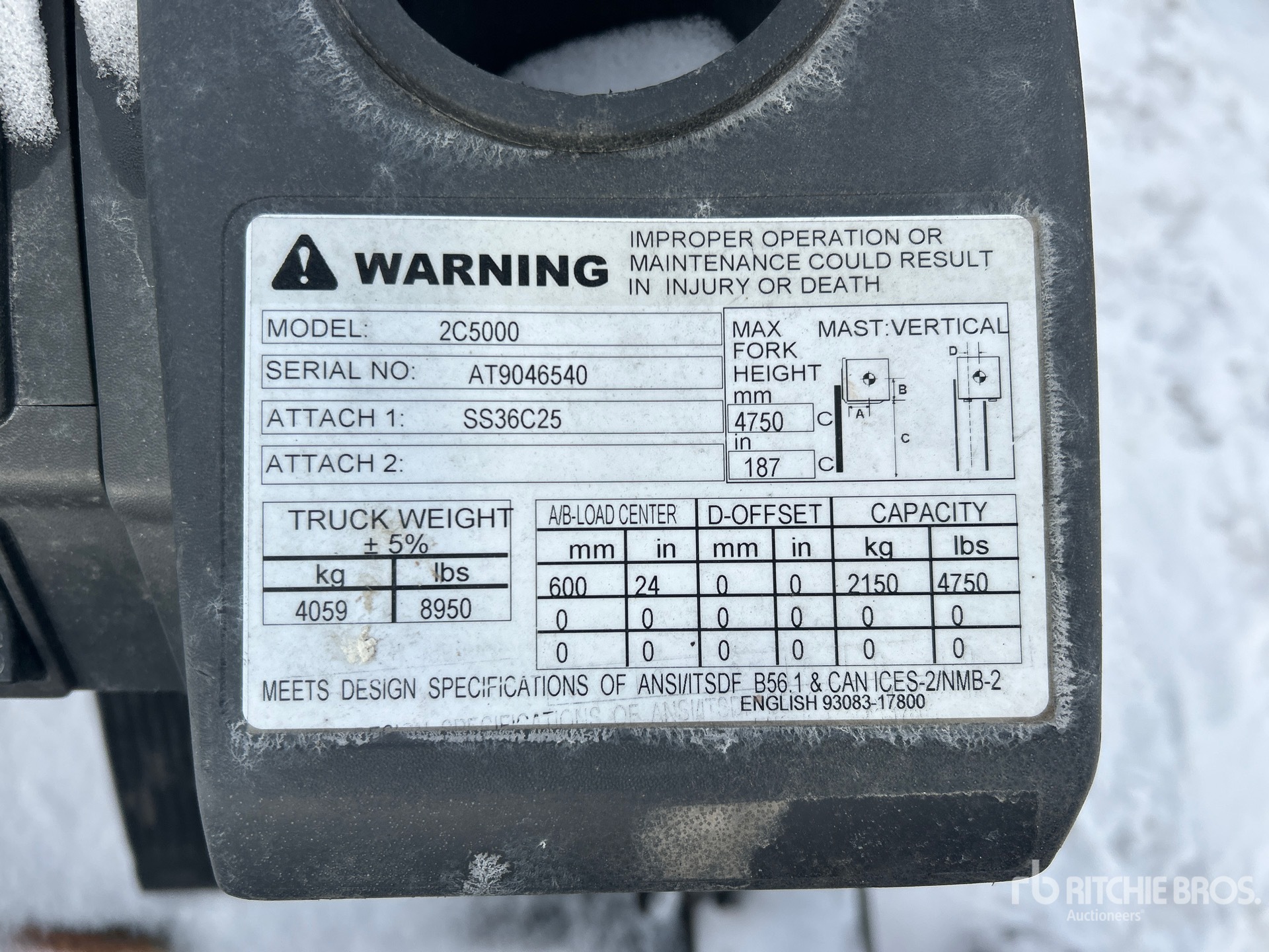 General Appearance with N.º de serie/VIN