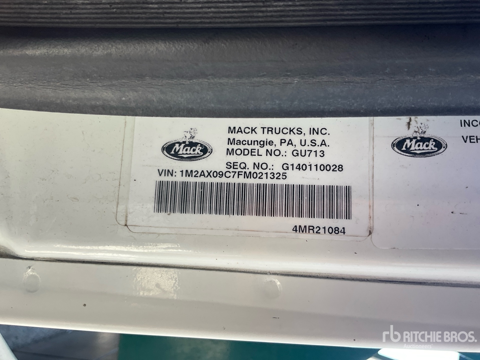 General Appearance with N.º de serie/VIN