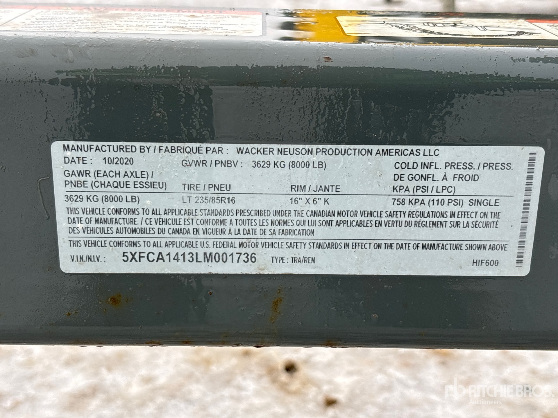 General Appearance with Numéro de série/Numéro d'identification du véhicule automobile