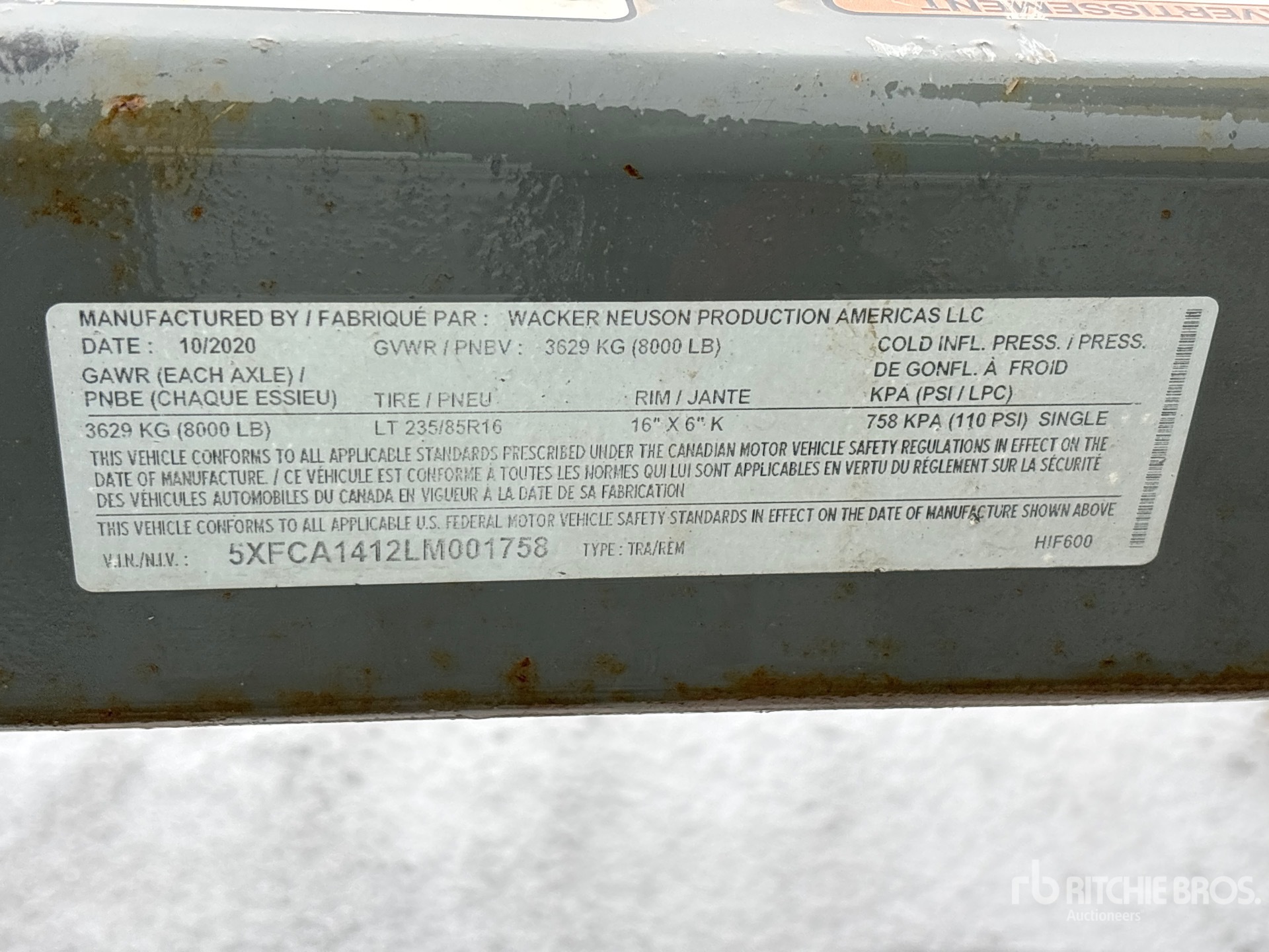 General Appearance with Numéro de série/Numéro d'identification du véhicule automobile