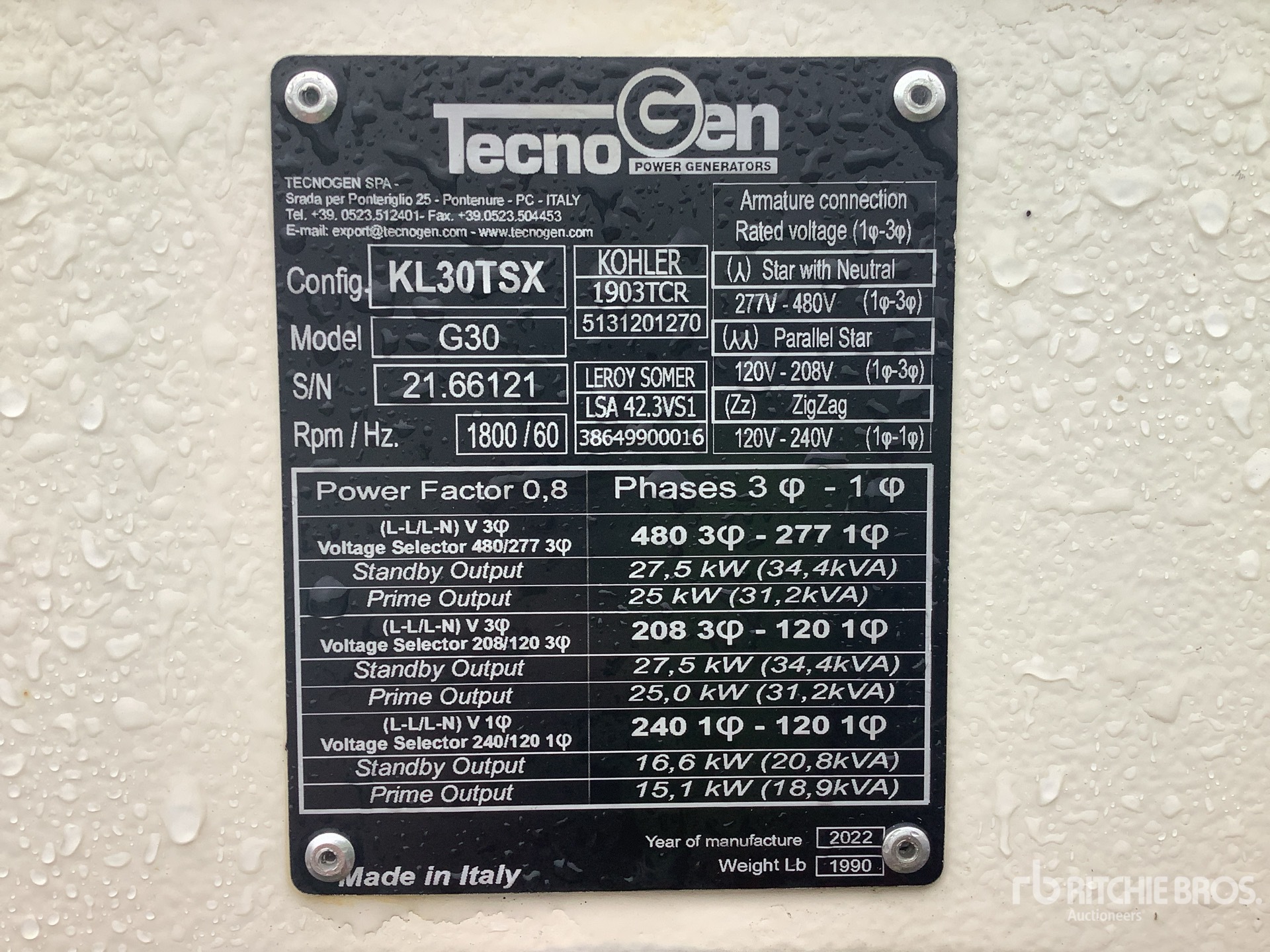 General Appearance with Numer seryjny/numer identyfikacyjny pojazdu