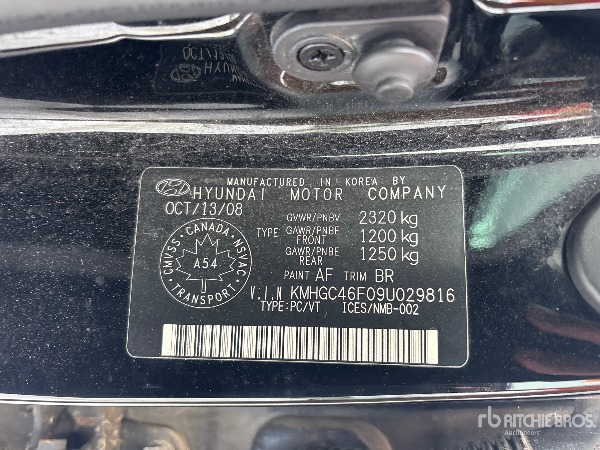 General Appearance with Numero seriale/numero d’identificazione del veicolo (VIN)