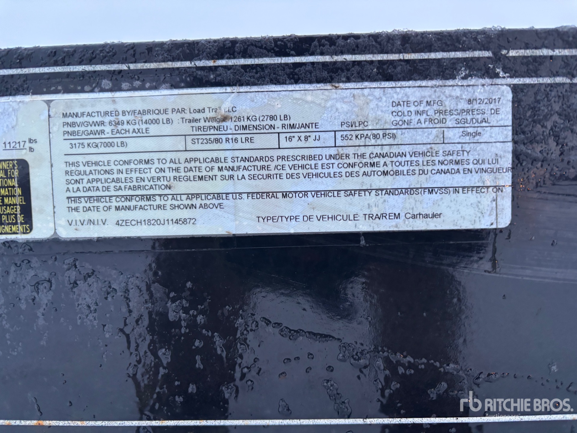 General Appearance with N.º de serie/VIN