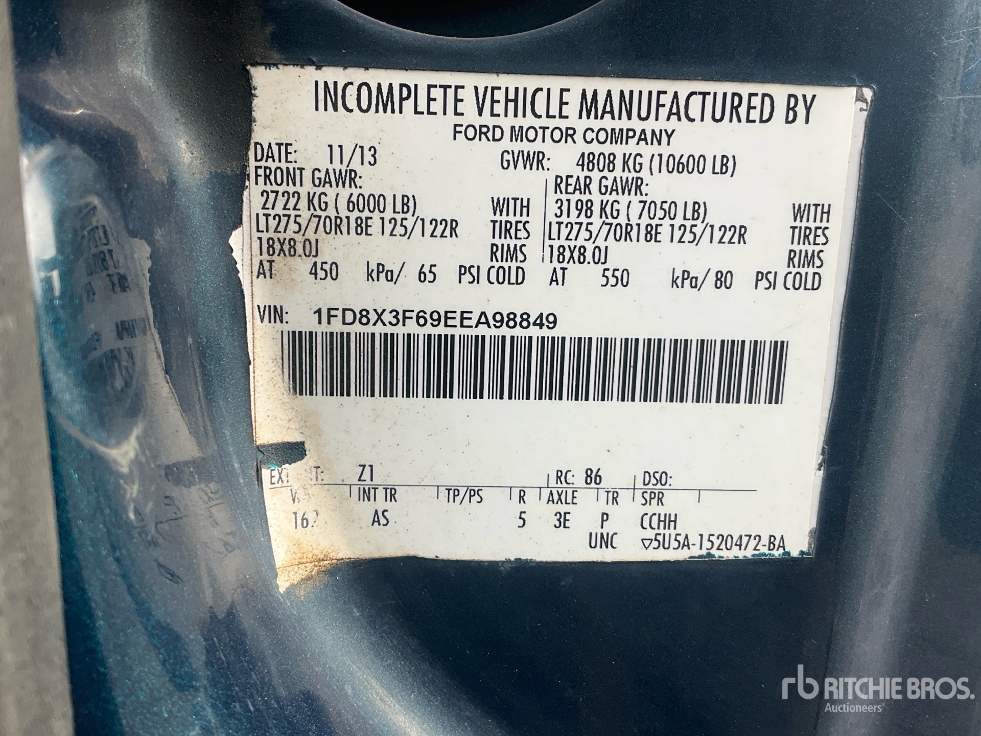 General Appearance with Numero seriale/numero d’identificazione del veicolo (VIN)