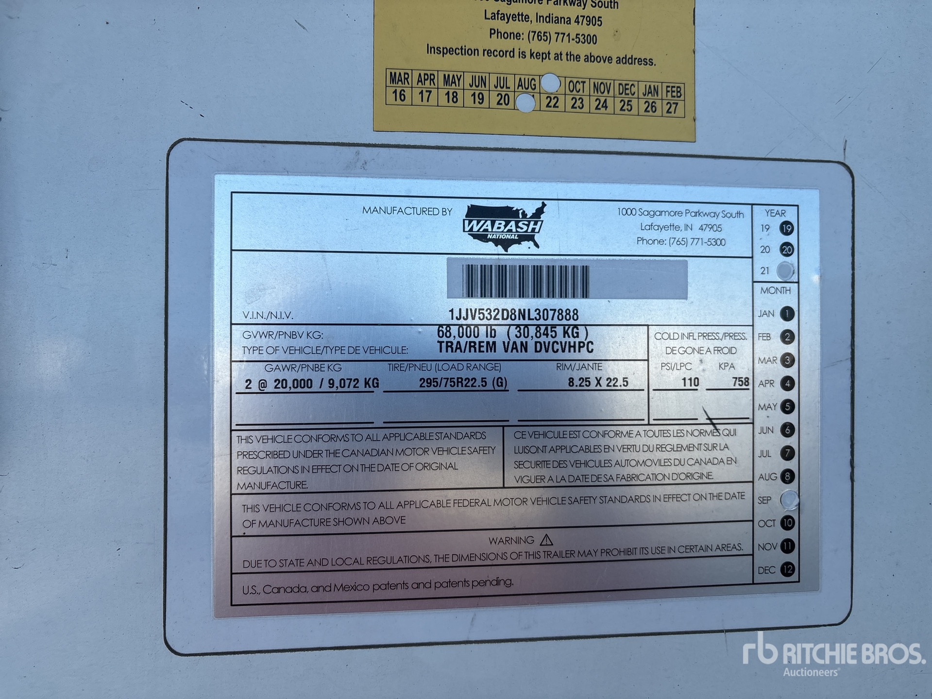 General Appearance with N.º de serie/VIN