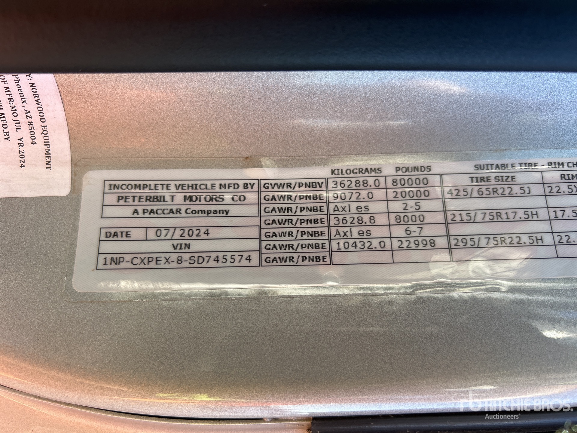 General Appearance with Seriennummer / FIN