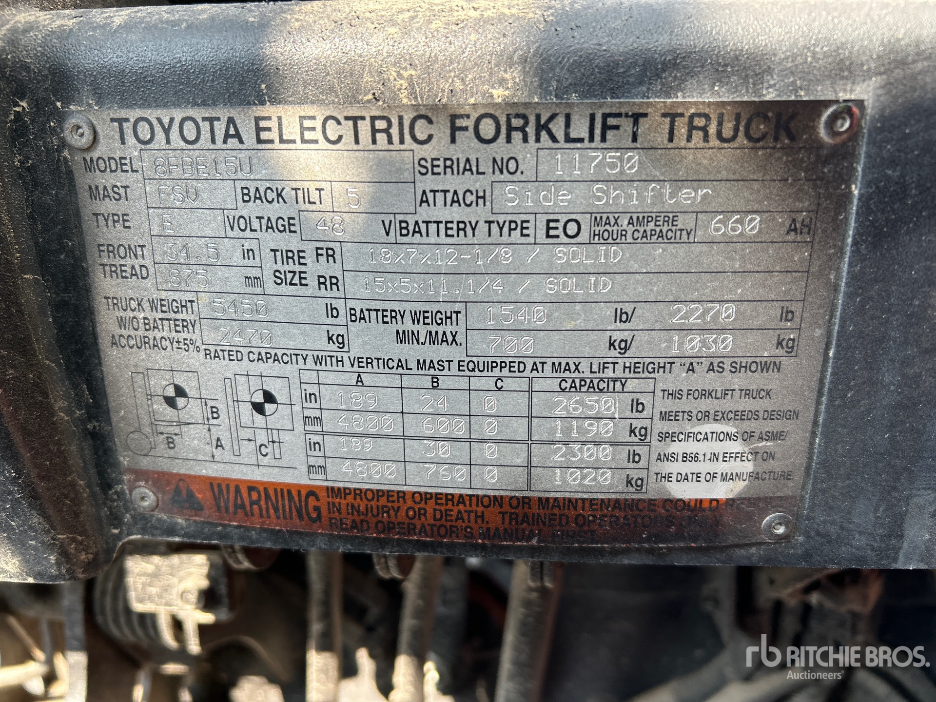 General Appearance with N.º de serie/VIN