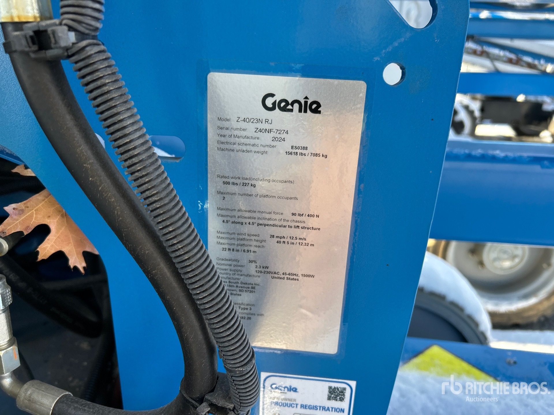 General Appearance with N.º de serie/VIN