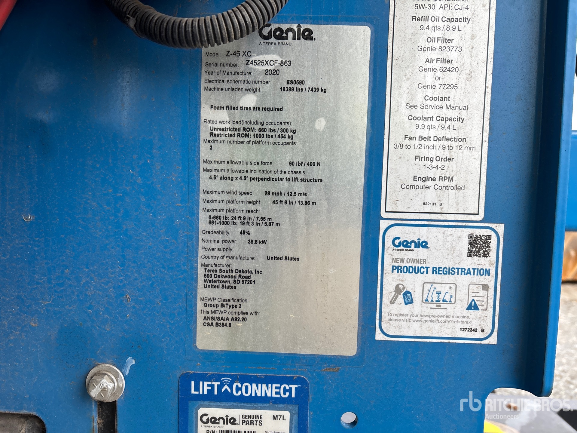 General Appearance with N.º de serie/VIN