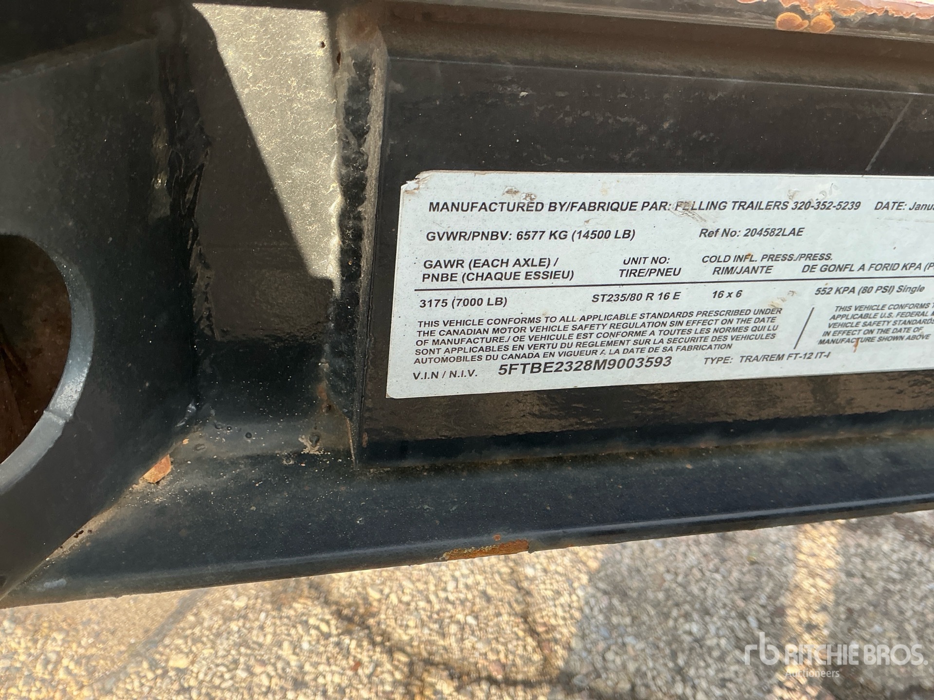 2021 Felling Trailers, Inc. FT-12 IT I