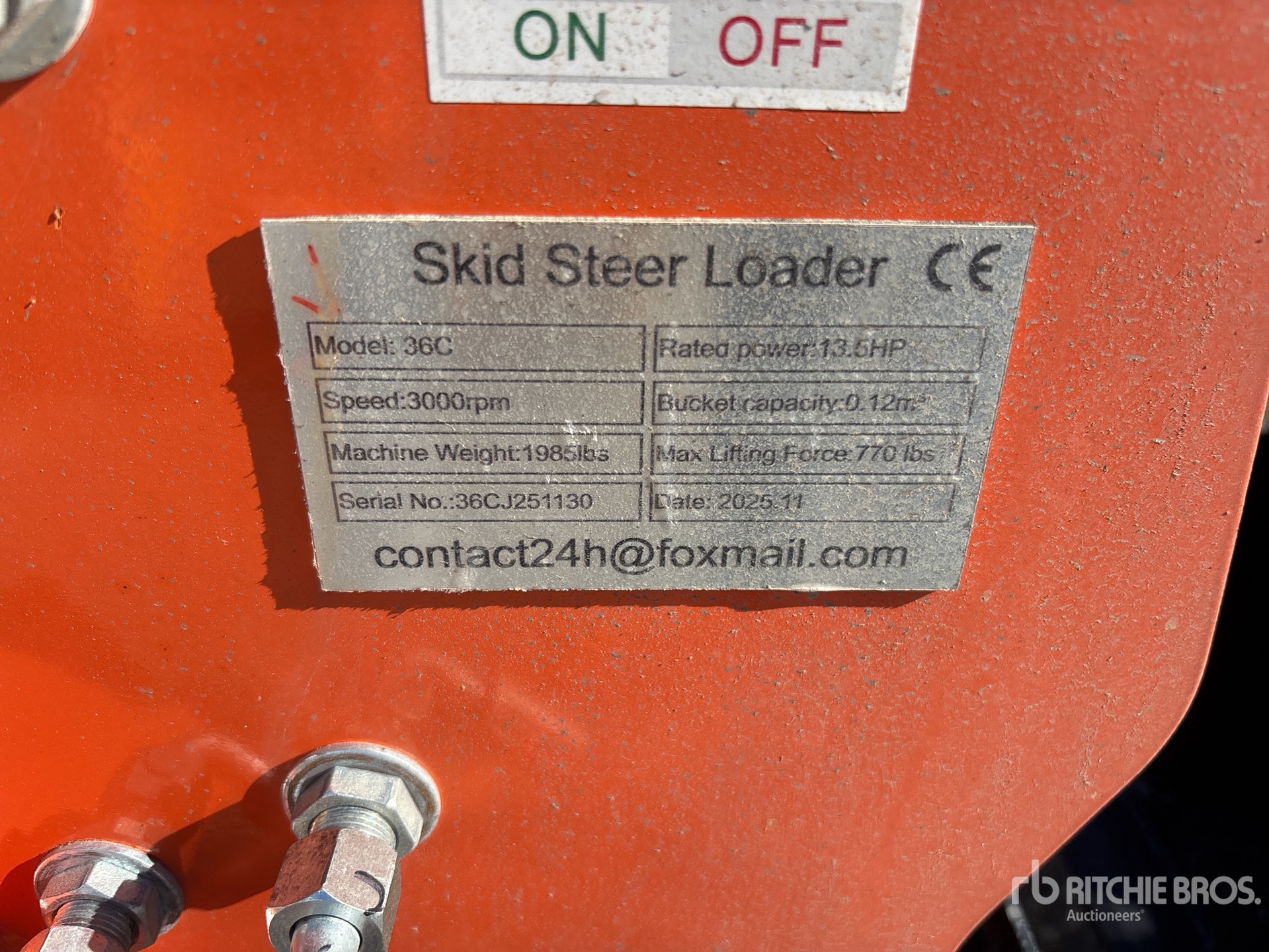 General Appearance with N.º de serie/VIN