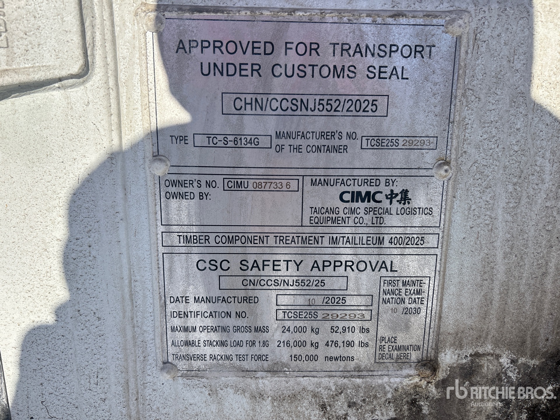 General Appearance with Seriennummer / FIN