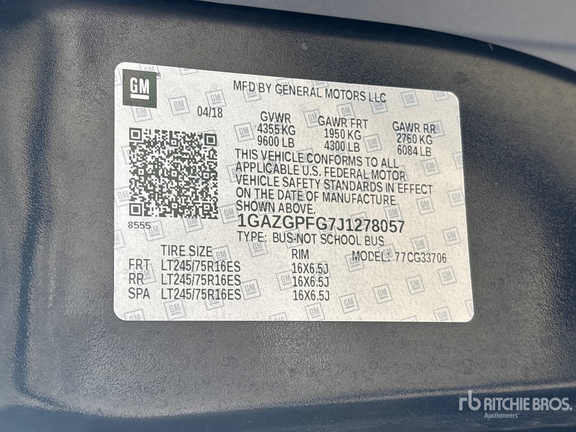 General Appearance with N.º de serie/VIN