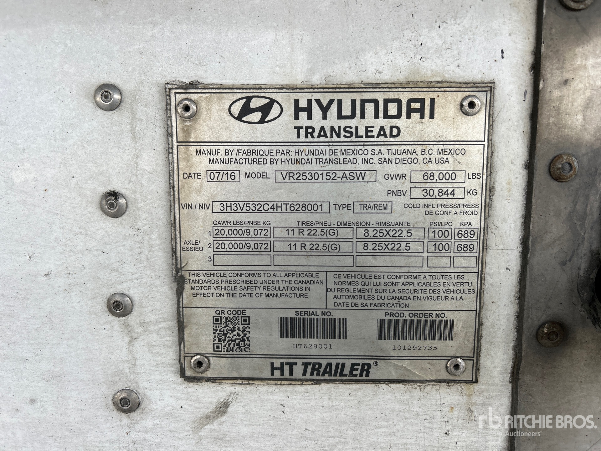 General Appearance with Seriennummer / FIN