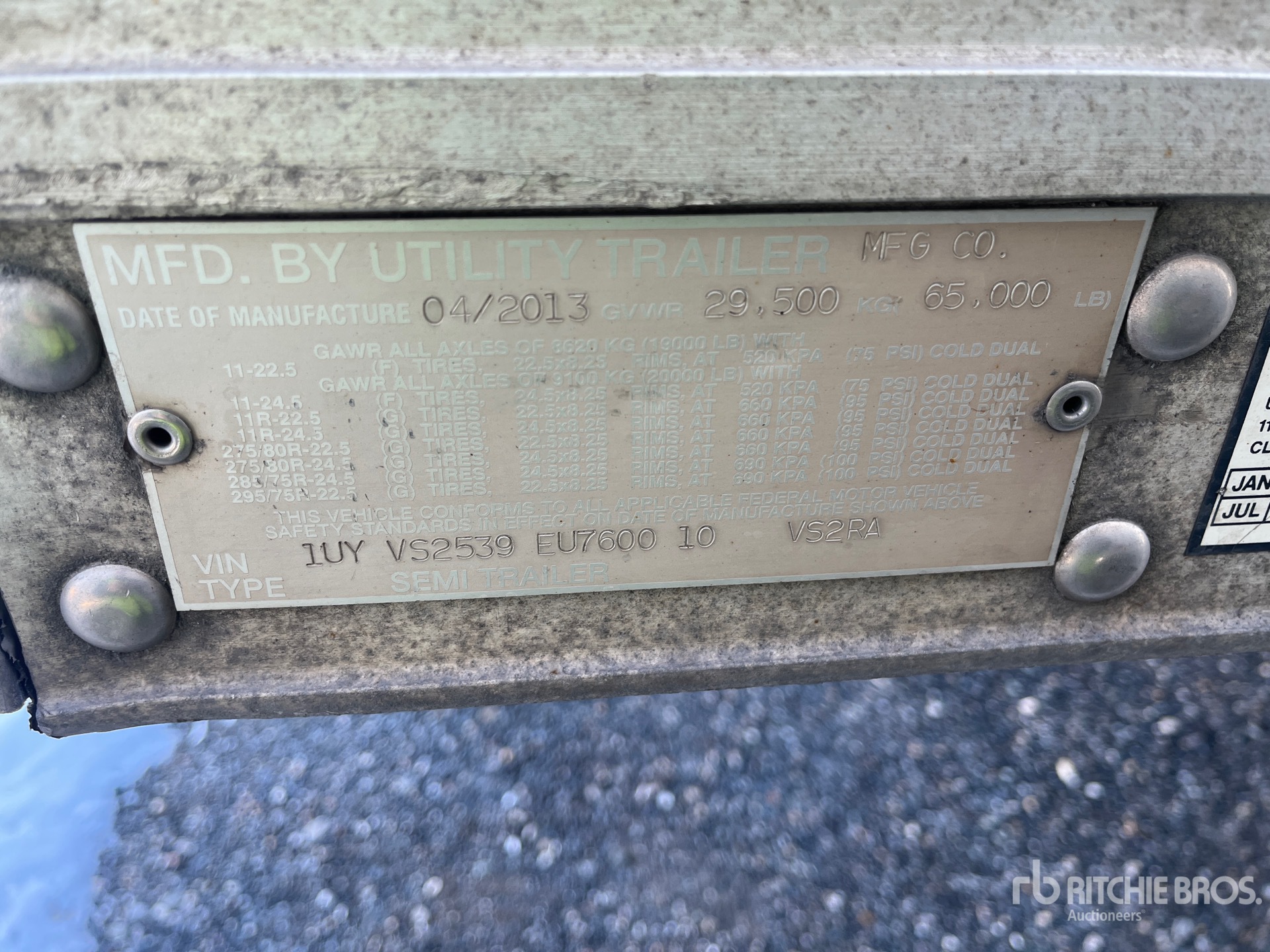 General Appearance with N.º de serie/VIN