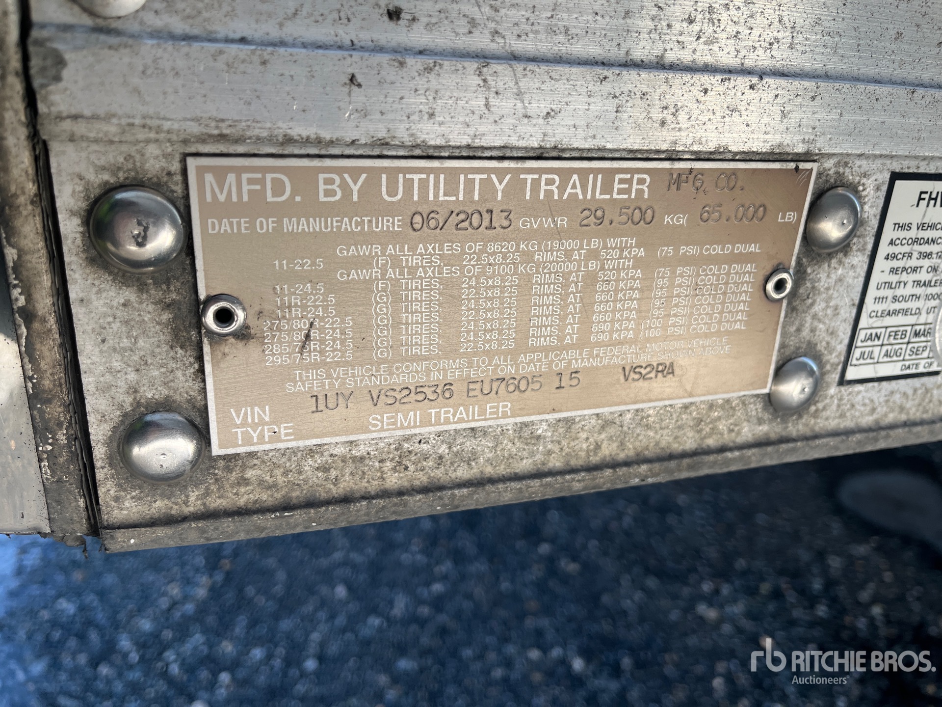 General Appearance with N.º de serie/VIN