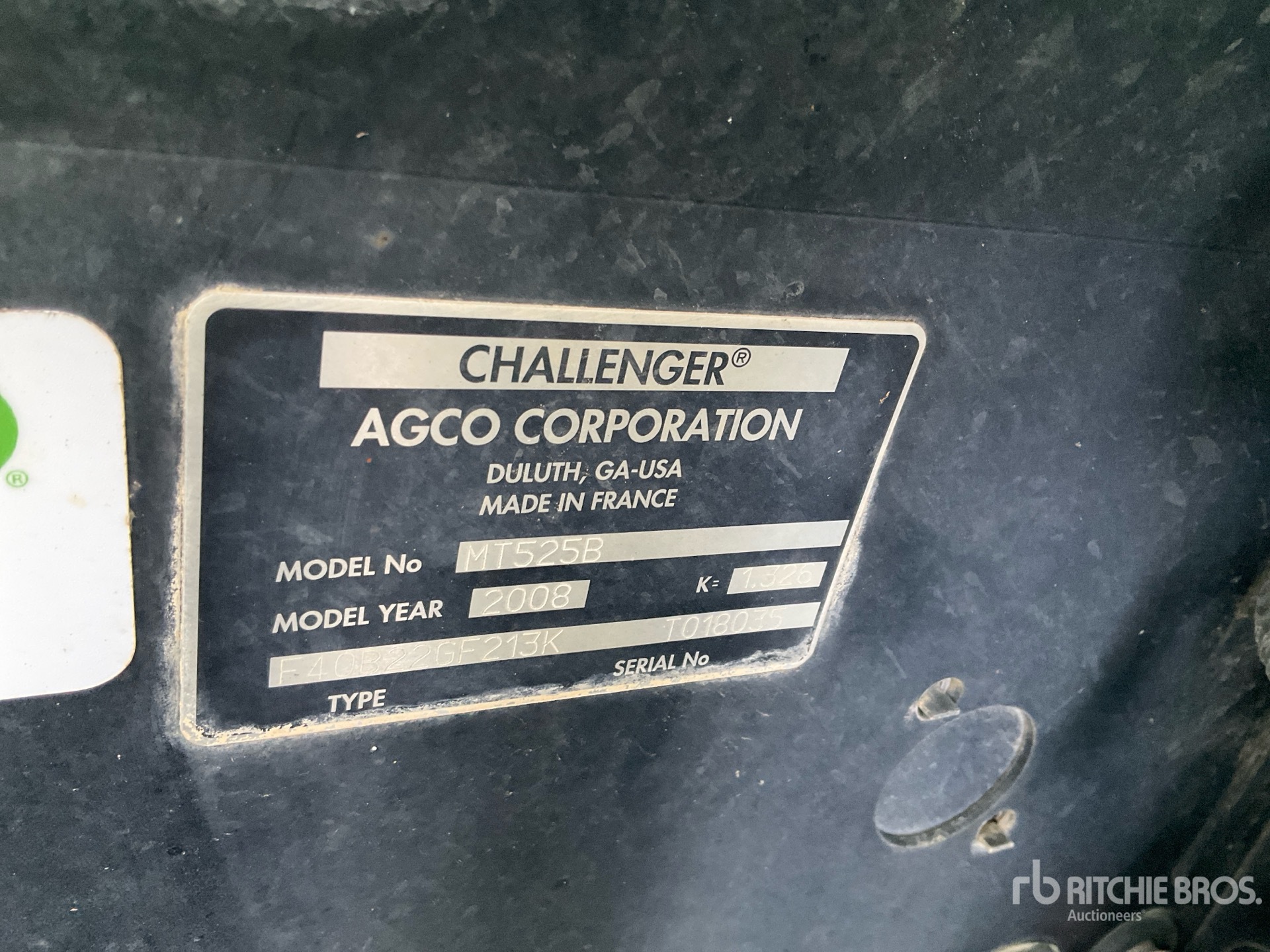 General Appearance with N.º de serie/VIN