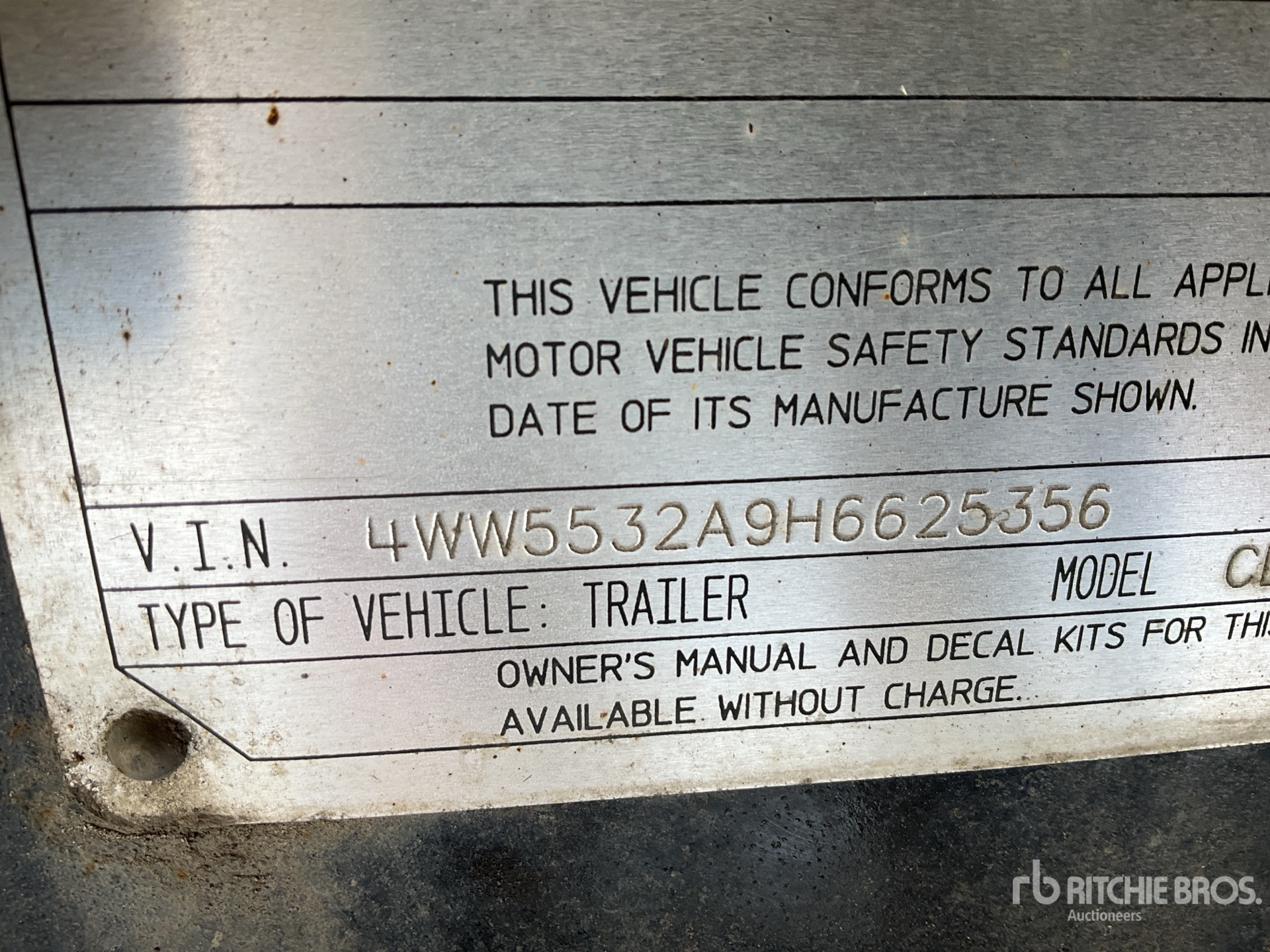 General Appearance with Numero seriale/numero d’identificazione del veicolo (VIN)