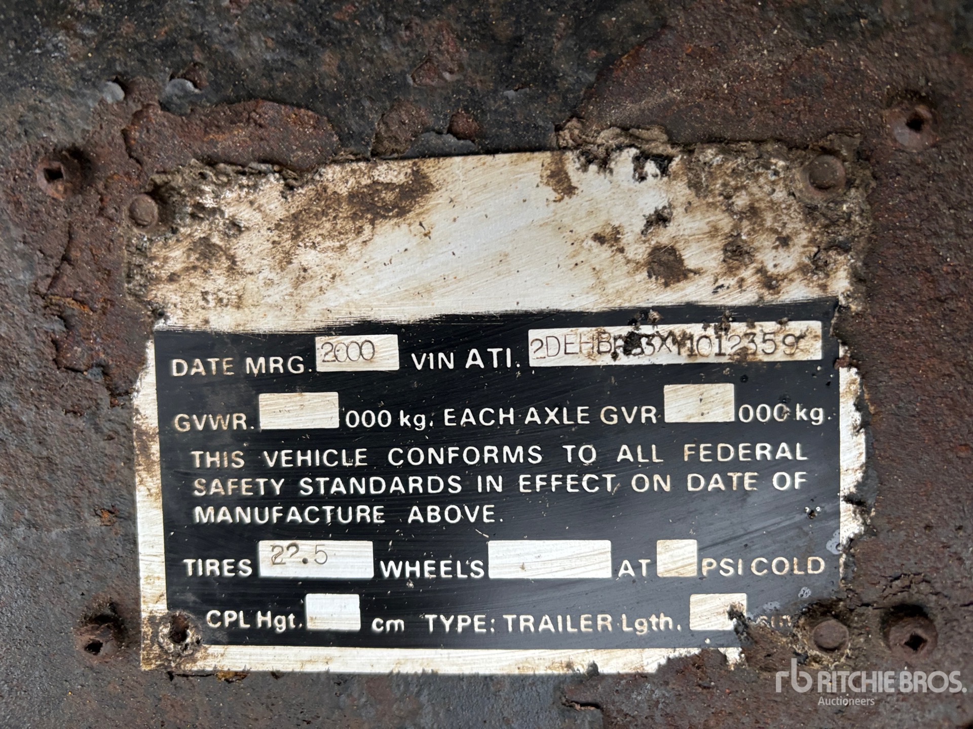 General Appearance with N.º de serie/VIN