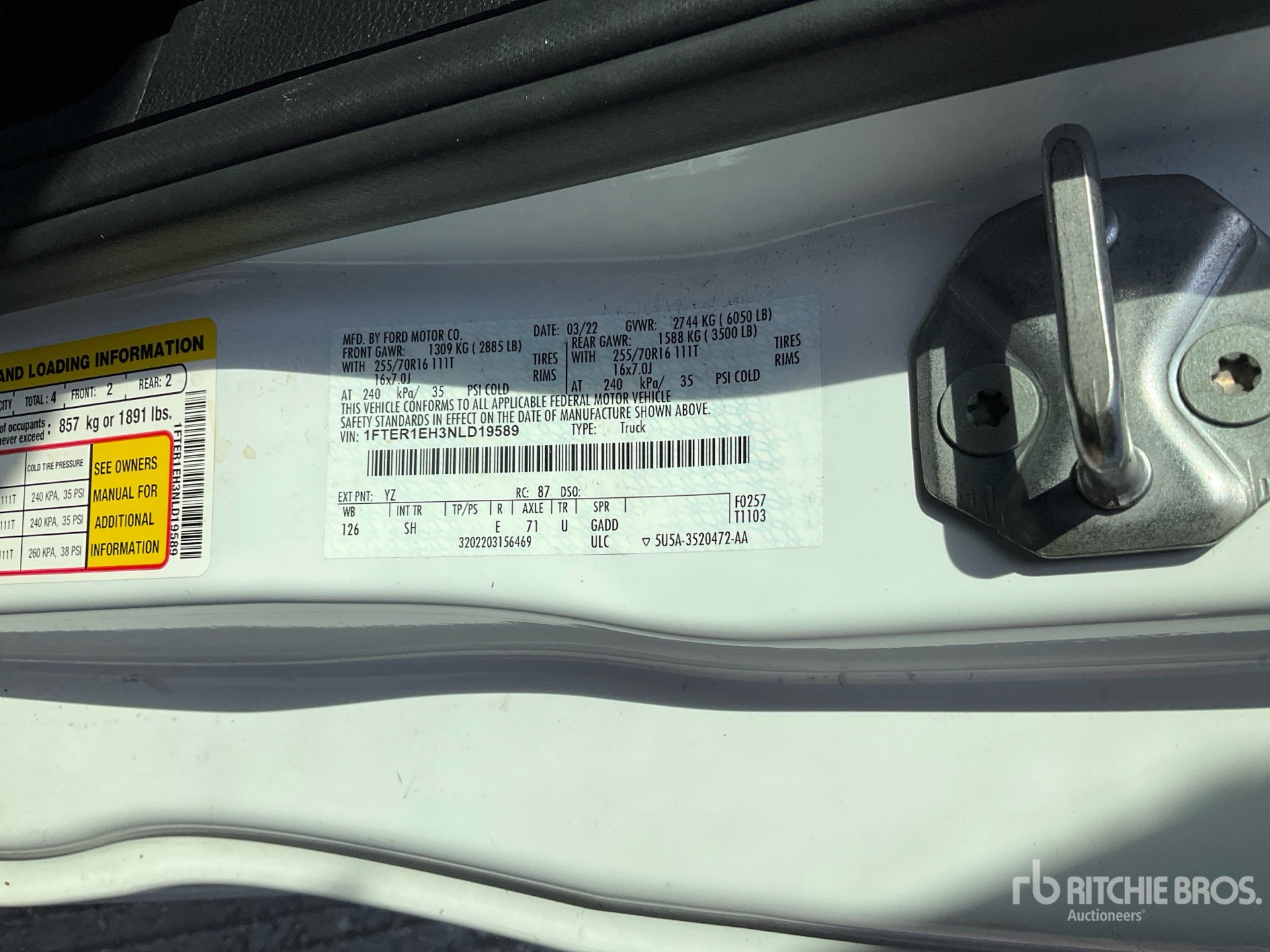 General Appearance with Numero seriale/numero d’identificazione del veicolo (VIN)