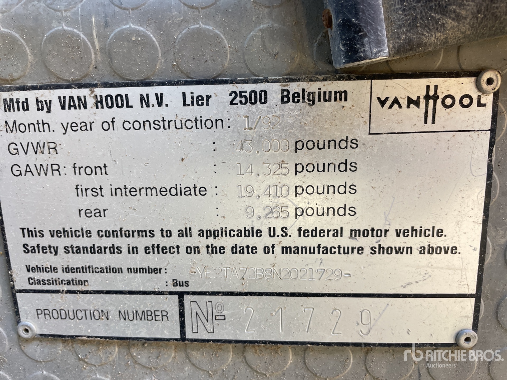 General Appearance with Numer seryjny/numer identyfikacyjny pojazdu