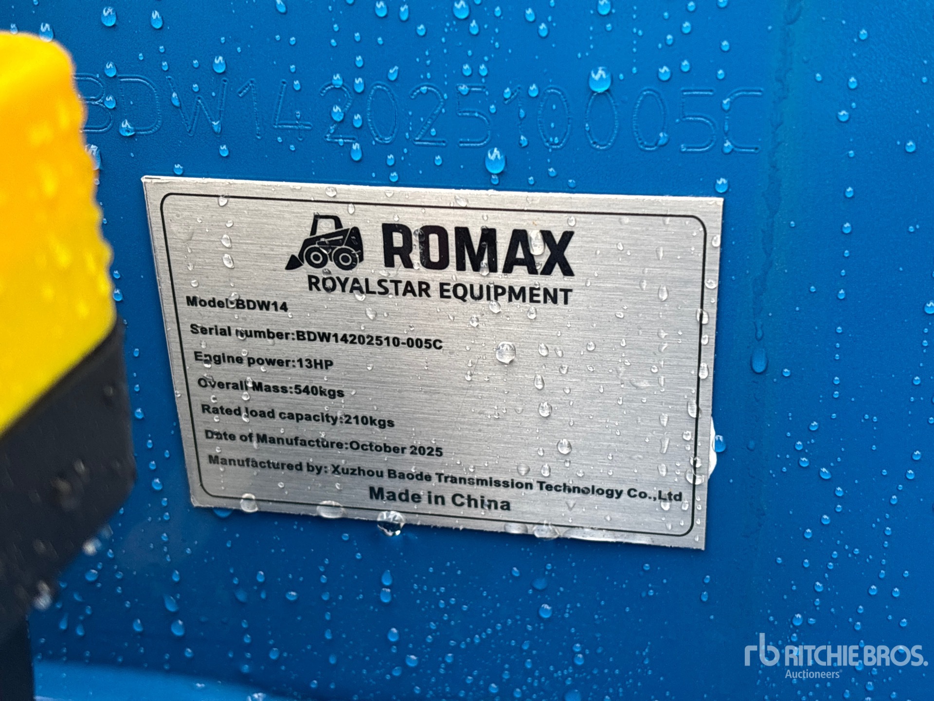 General Appearance with N.º de serie/VIN