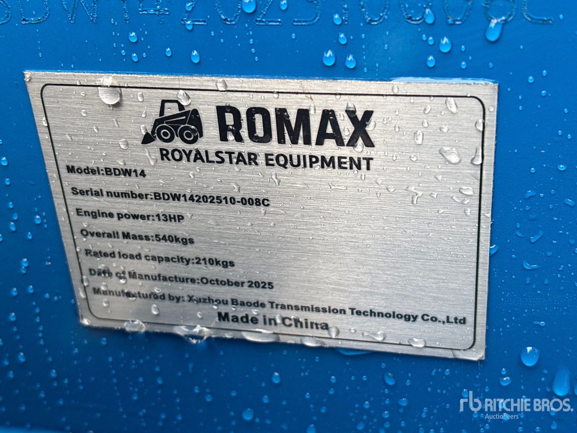 General Appearance with N.º de serie/VIN