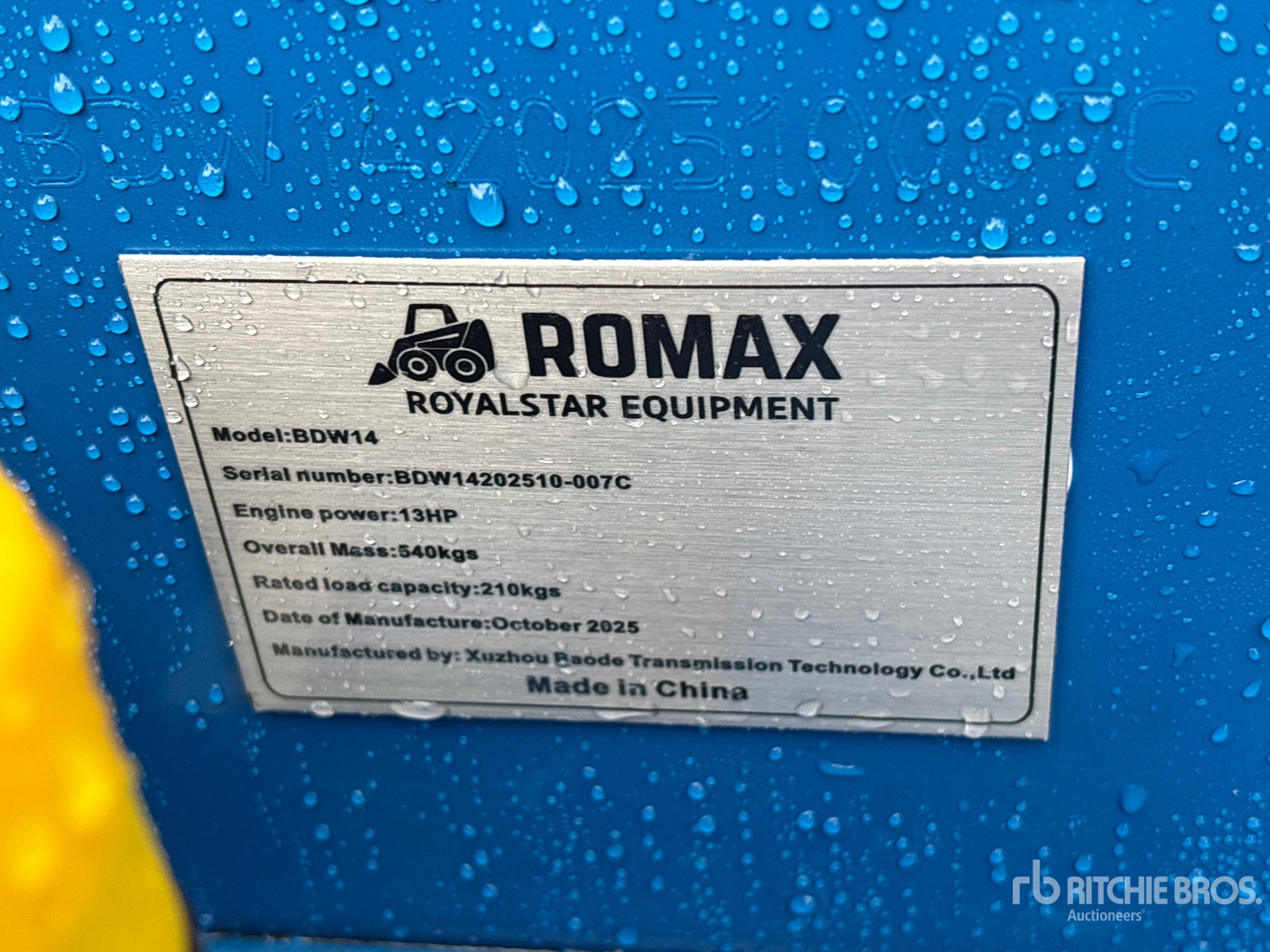 General Appearance with N.º de serie/VIN