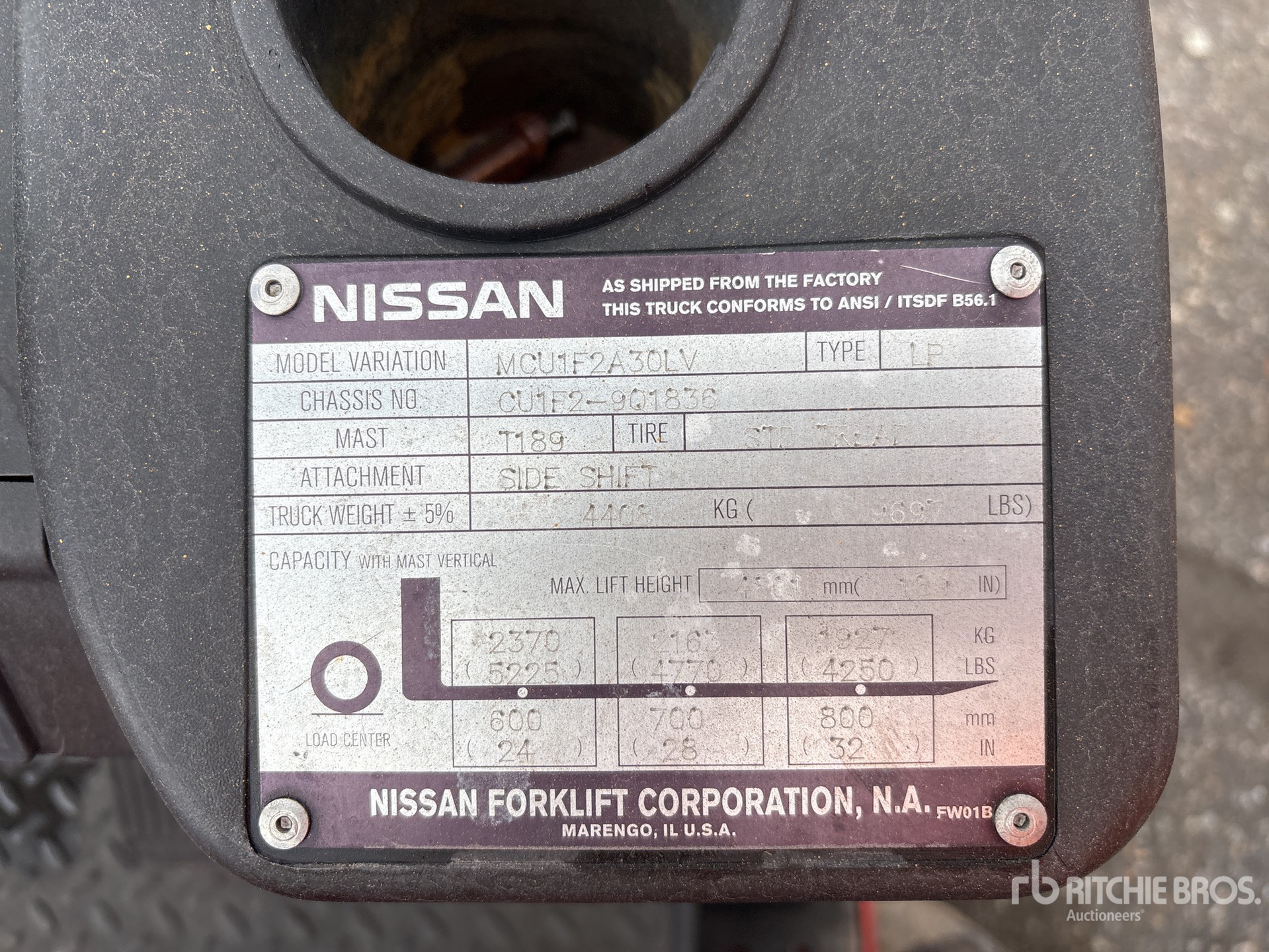 General Appearance with N.º de serie/VIN