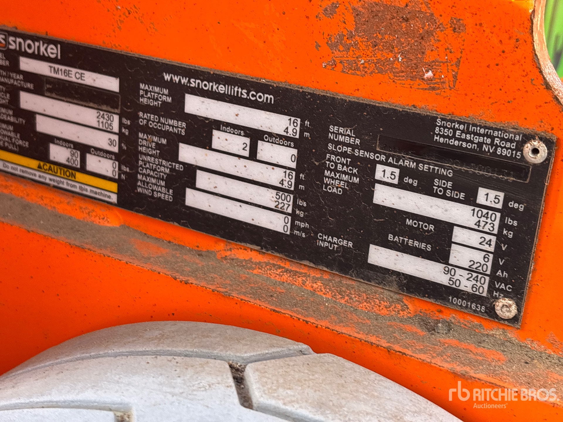 General Appearance with N.º de serie/VIN