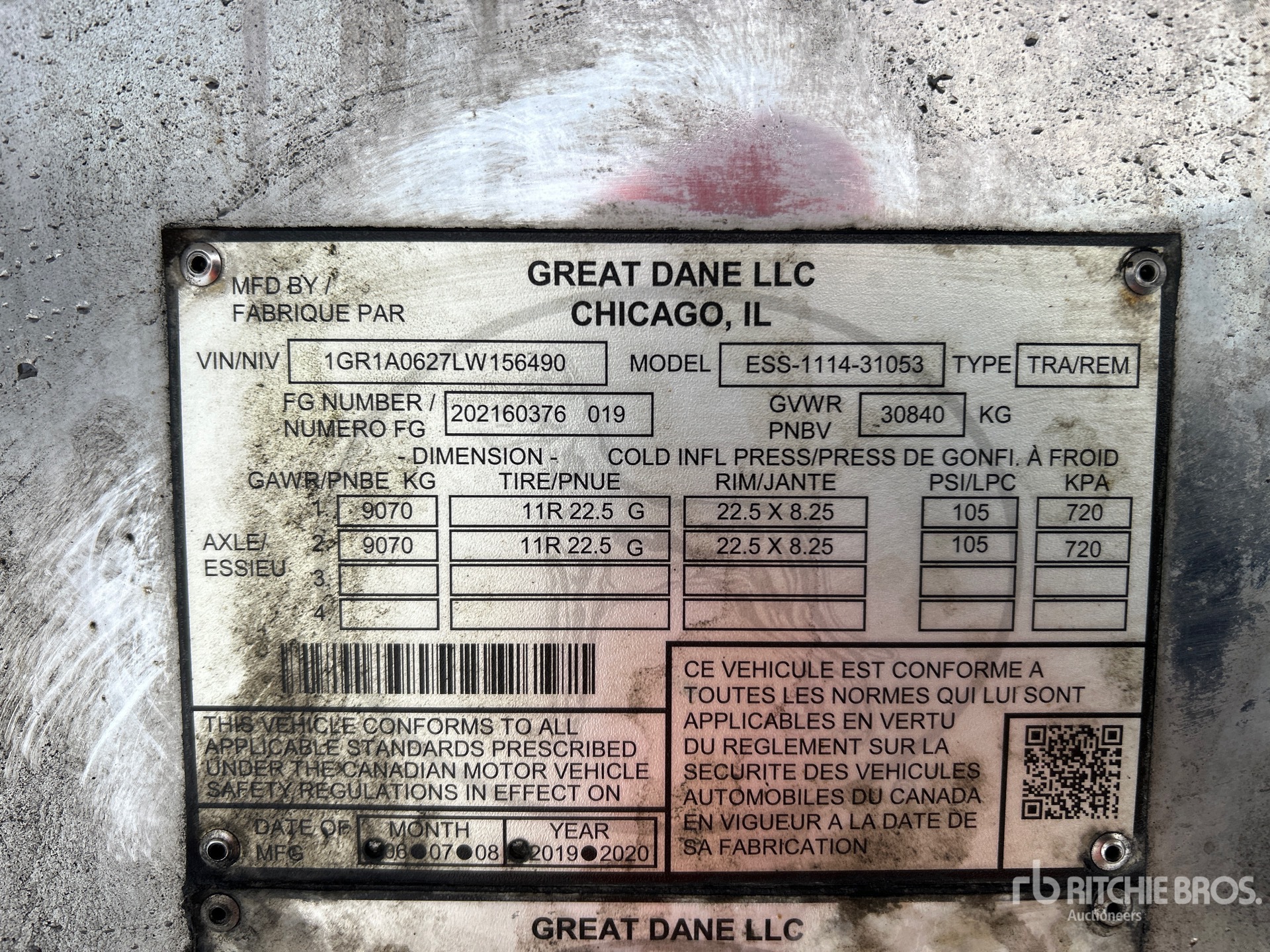 General Appearance with Numero seriale/numero d’identificazione del veicolo (VIN)
