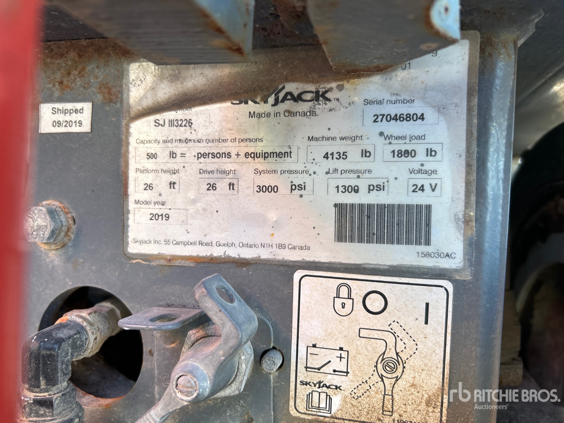 General Appearance with N.º de serie/VIN