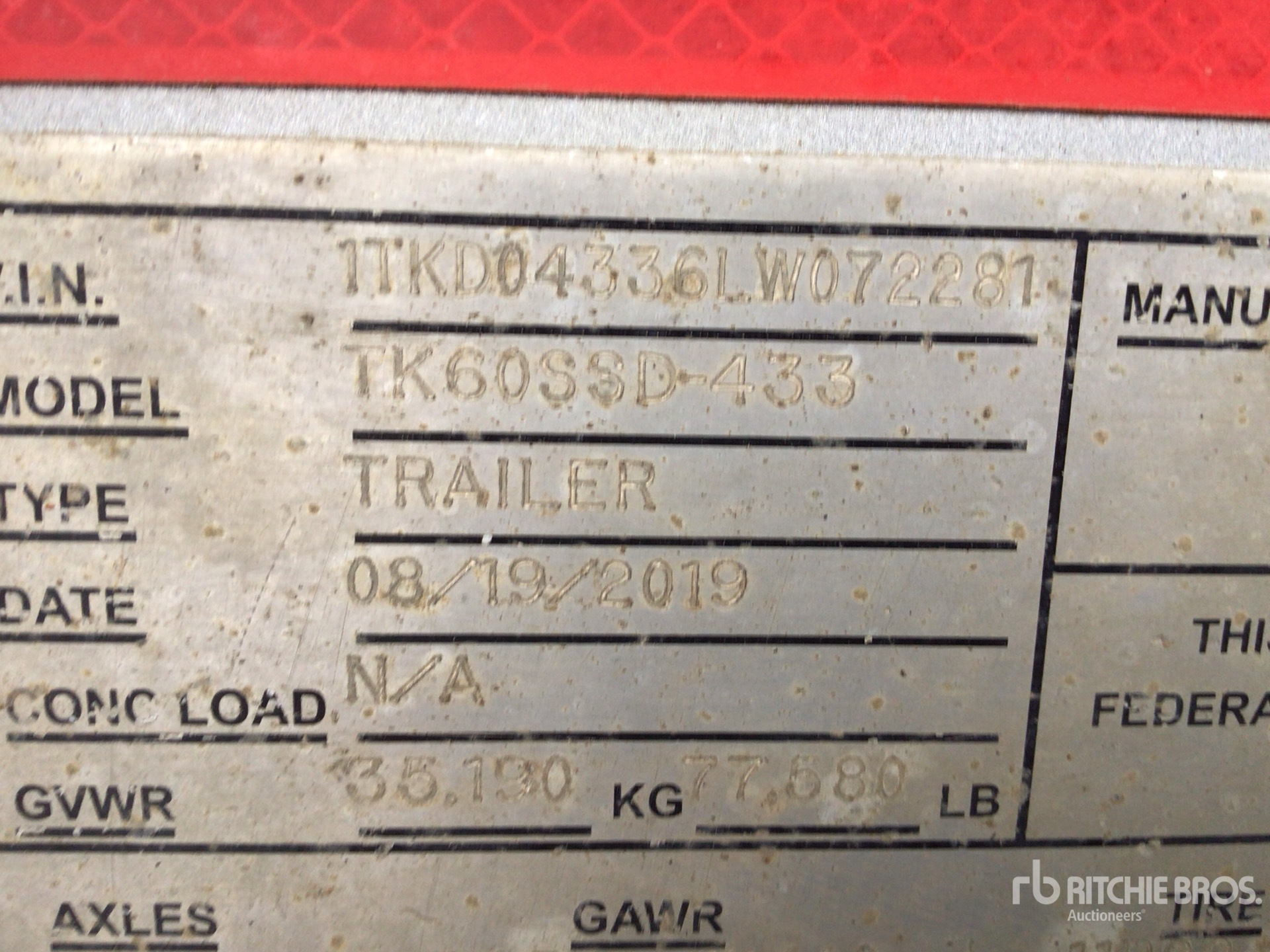 General Appearance with Numero seriale/numero d’identificazione del veicolo (VIN)