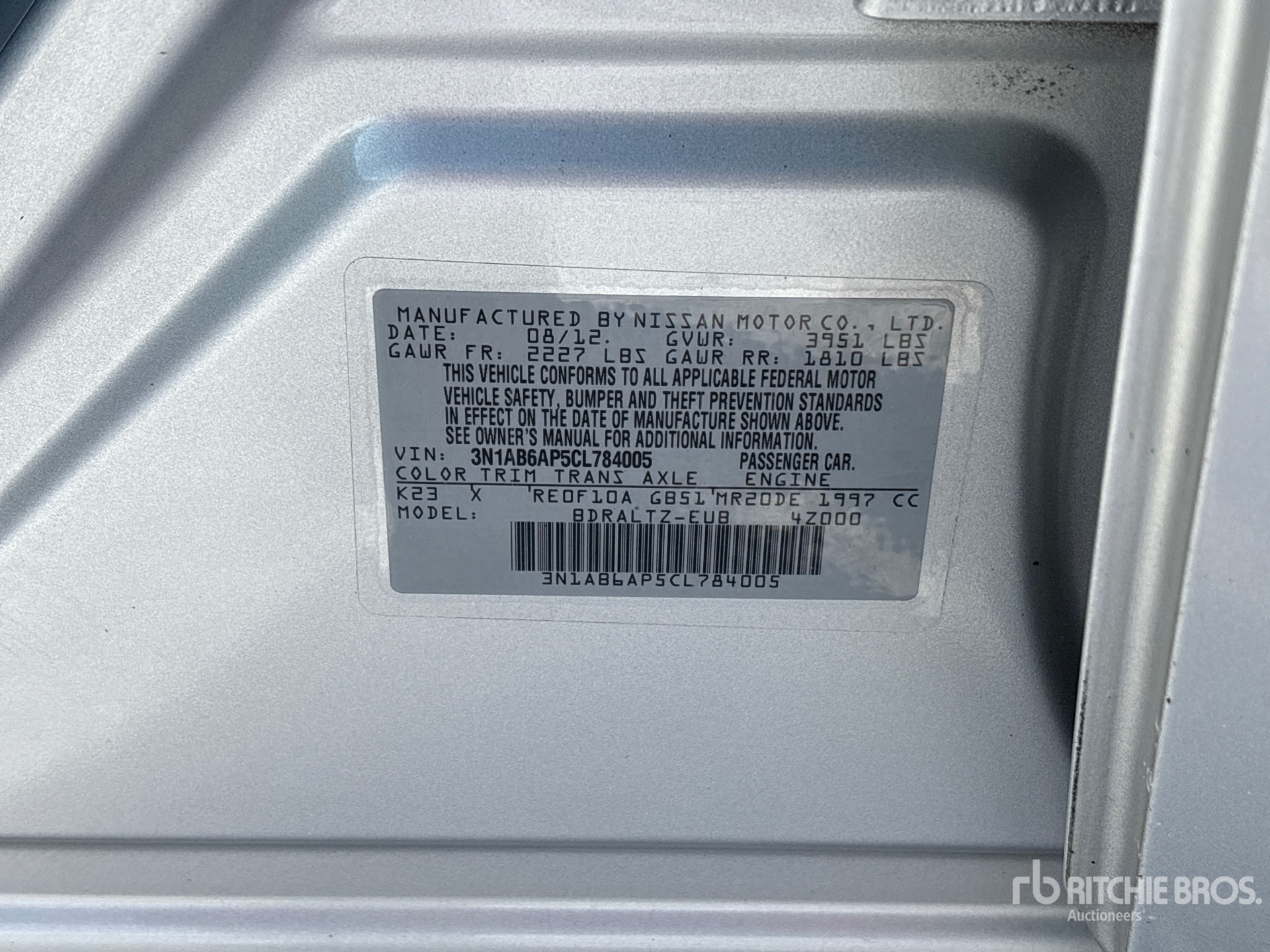 General Appearance with Numero seriale/numero d’identificazione del veicolo (VIN)