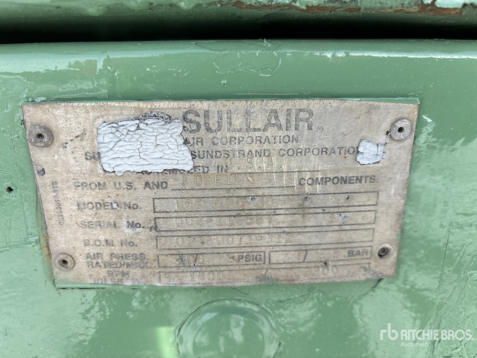 General Appearance with N.º de serie/VIN