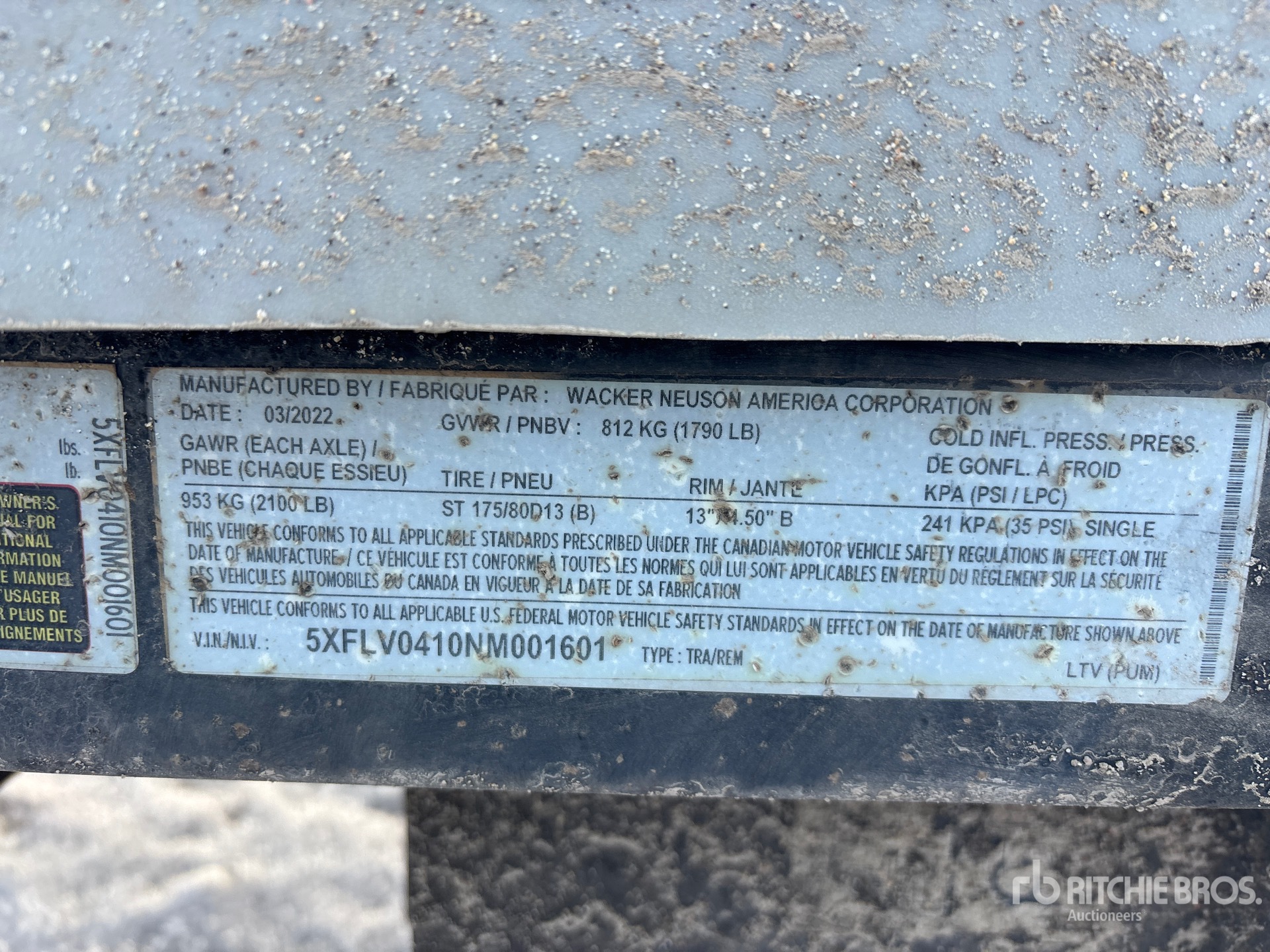 General Appearance with N.º de serie/VIN