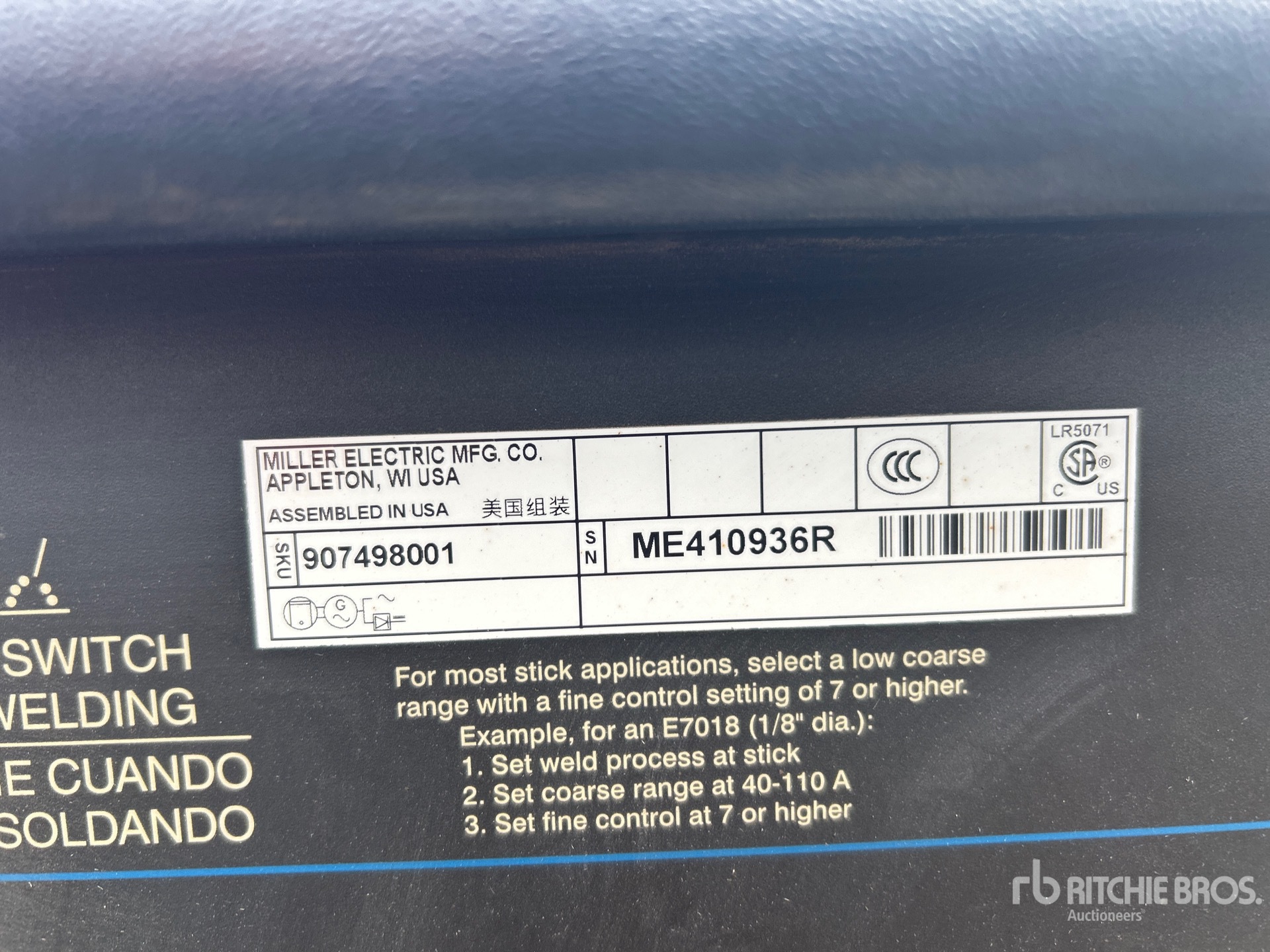 General Appearance with N.º de serie/VIN