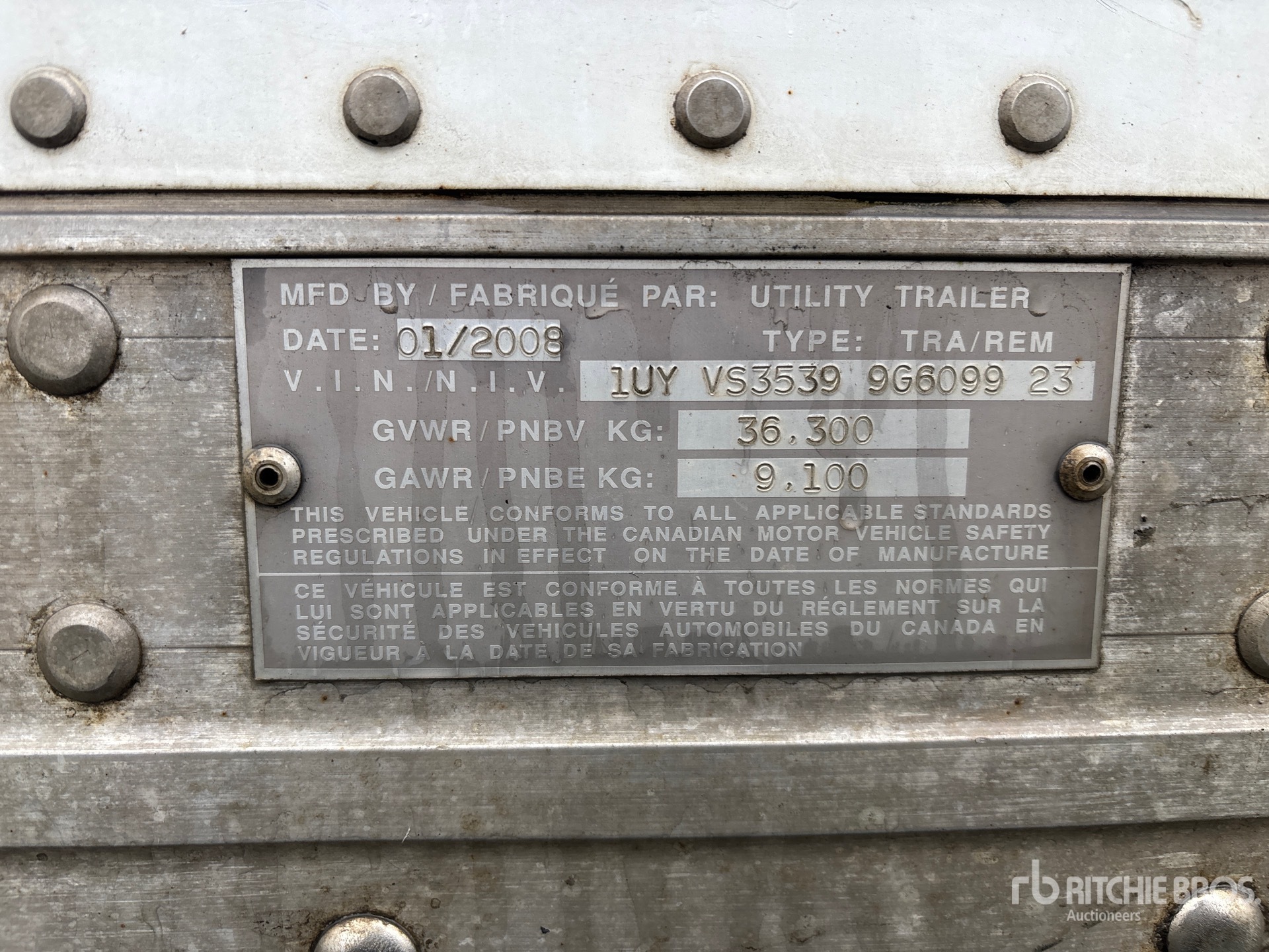 General Appearance with N.º de serie/VIN