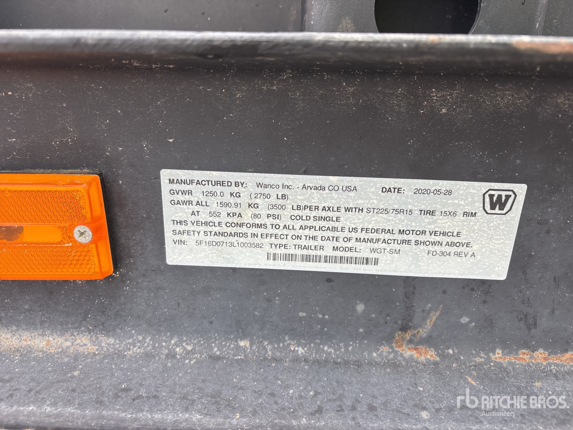 General Appearance with N.º de serie/VIN