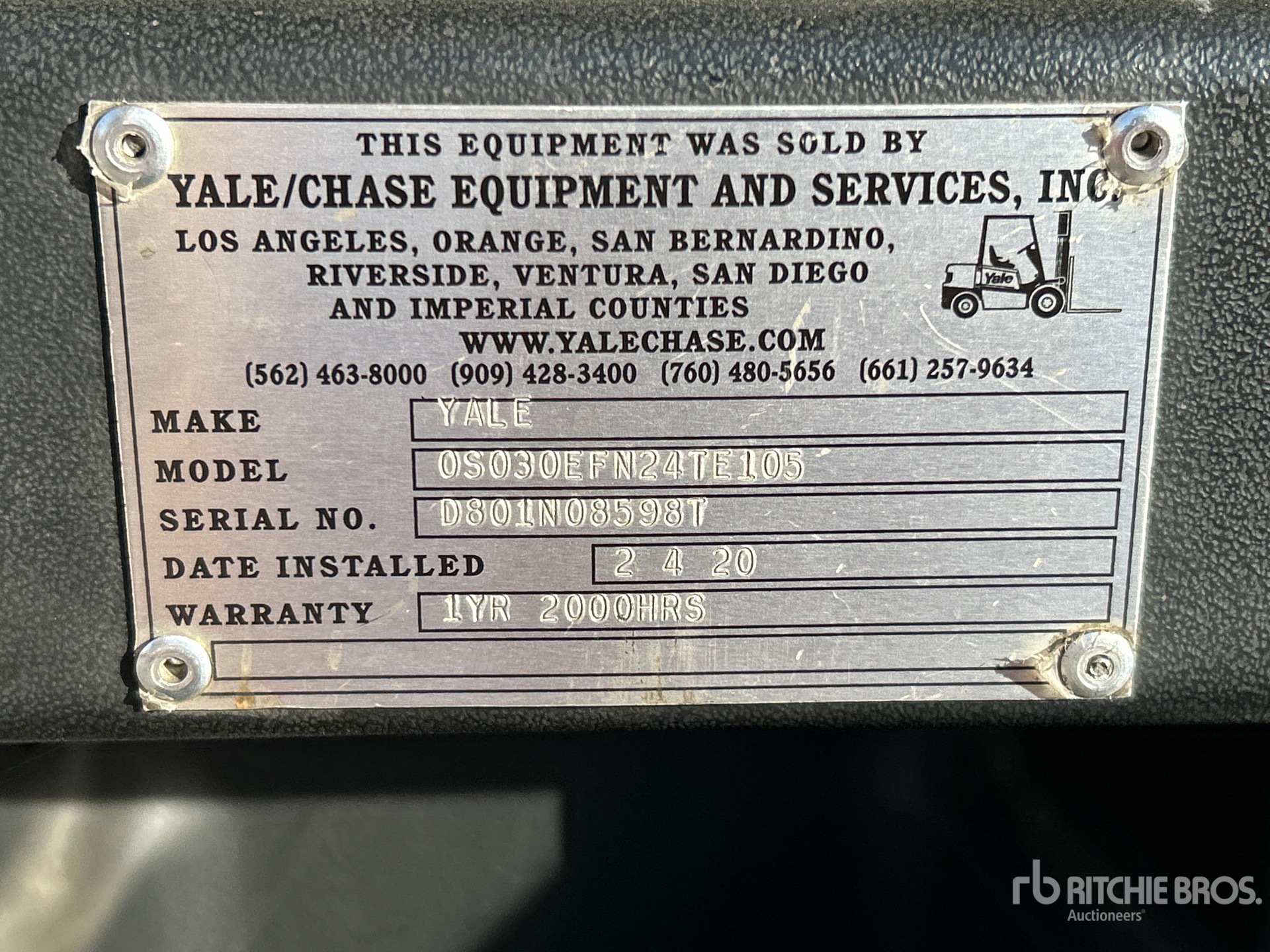 General Appearance with N.º de serie/VIN